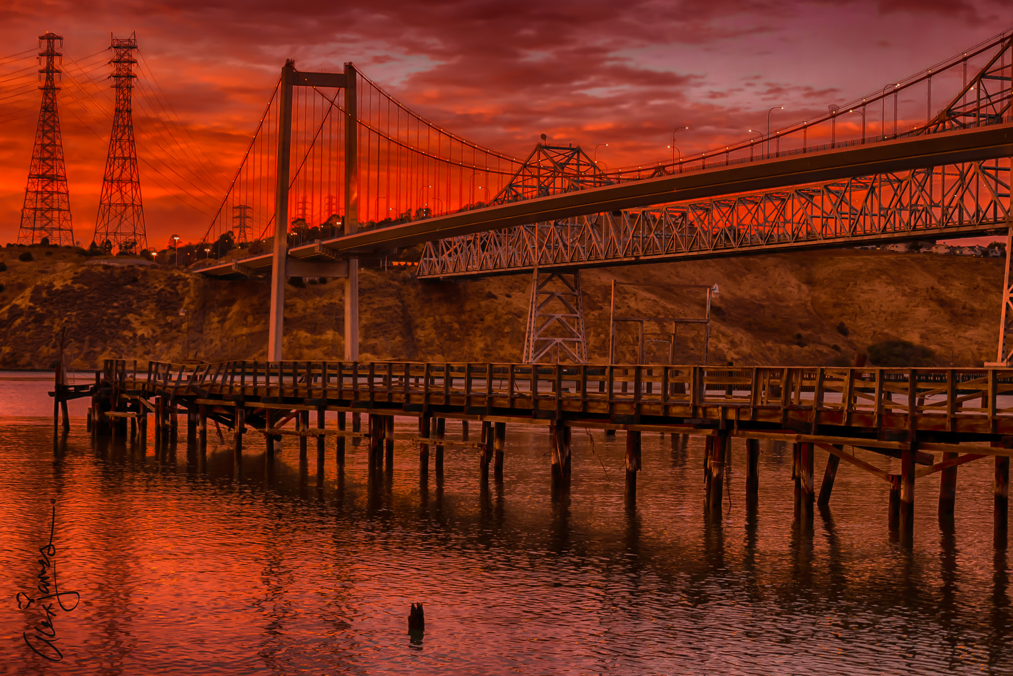 Panasonic Lumix G X Vario 35-100mm F2.8 OIS sample photo. "carquinez sunset" photography