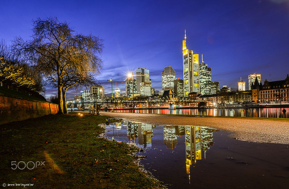 Nikon D600 + Nikon AF-S Nikkor 24mm F1.4G ED sample photo. Double skyline / #frankfurt photography