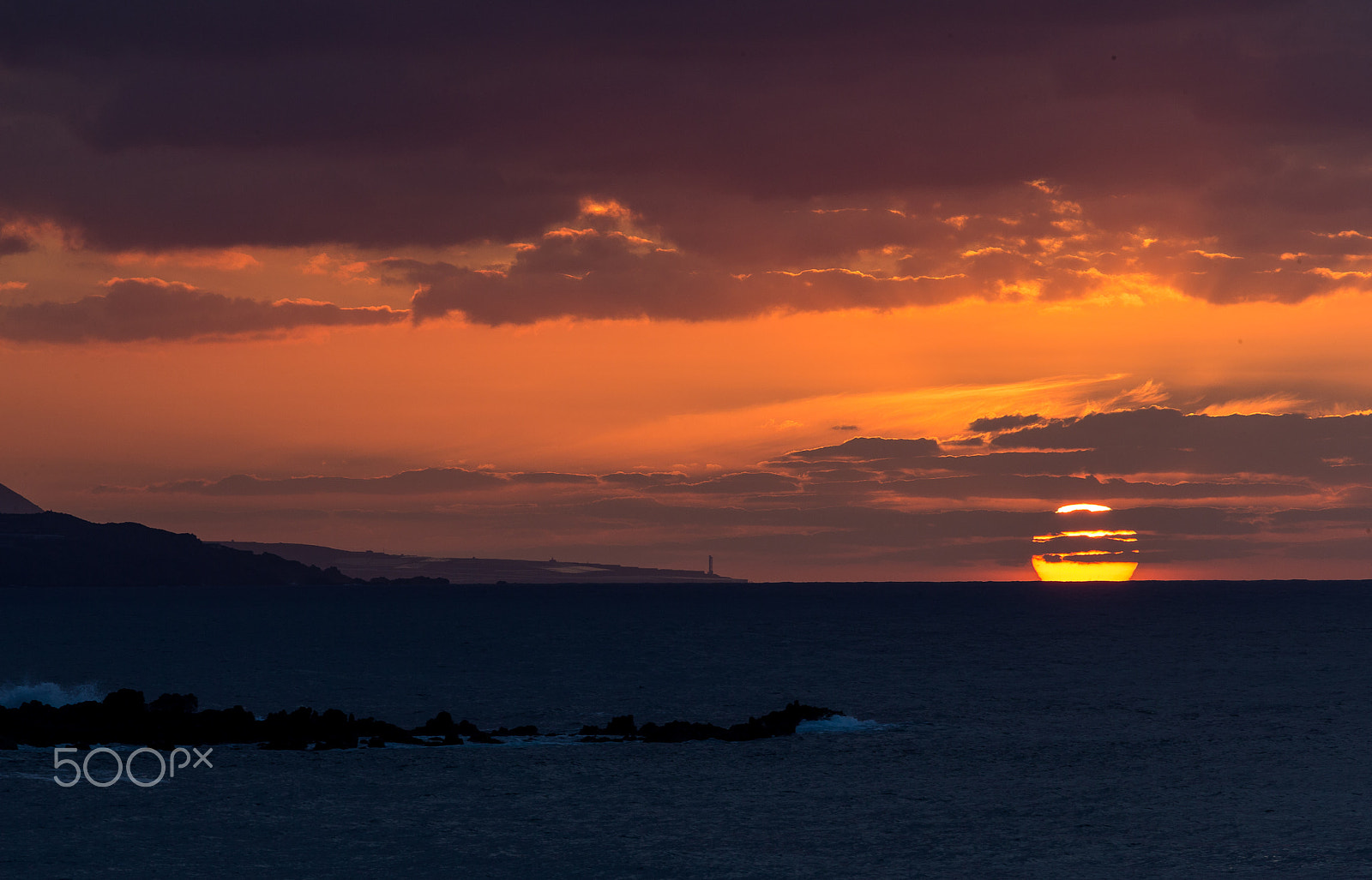 Canon EF 70-300mm F4-5.6L IS USM sample photo. Sunset on tenerife photography