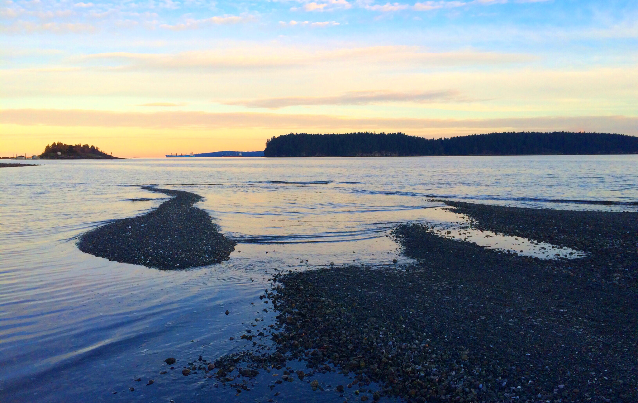 Apple iPhone6,1 sample photo. Sunrise at departure bay beach, vancouver island, bc, canada. photography