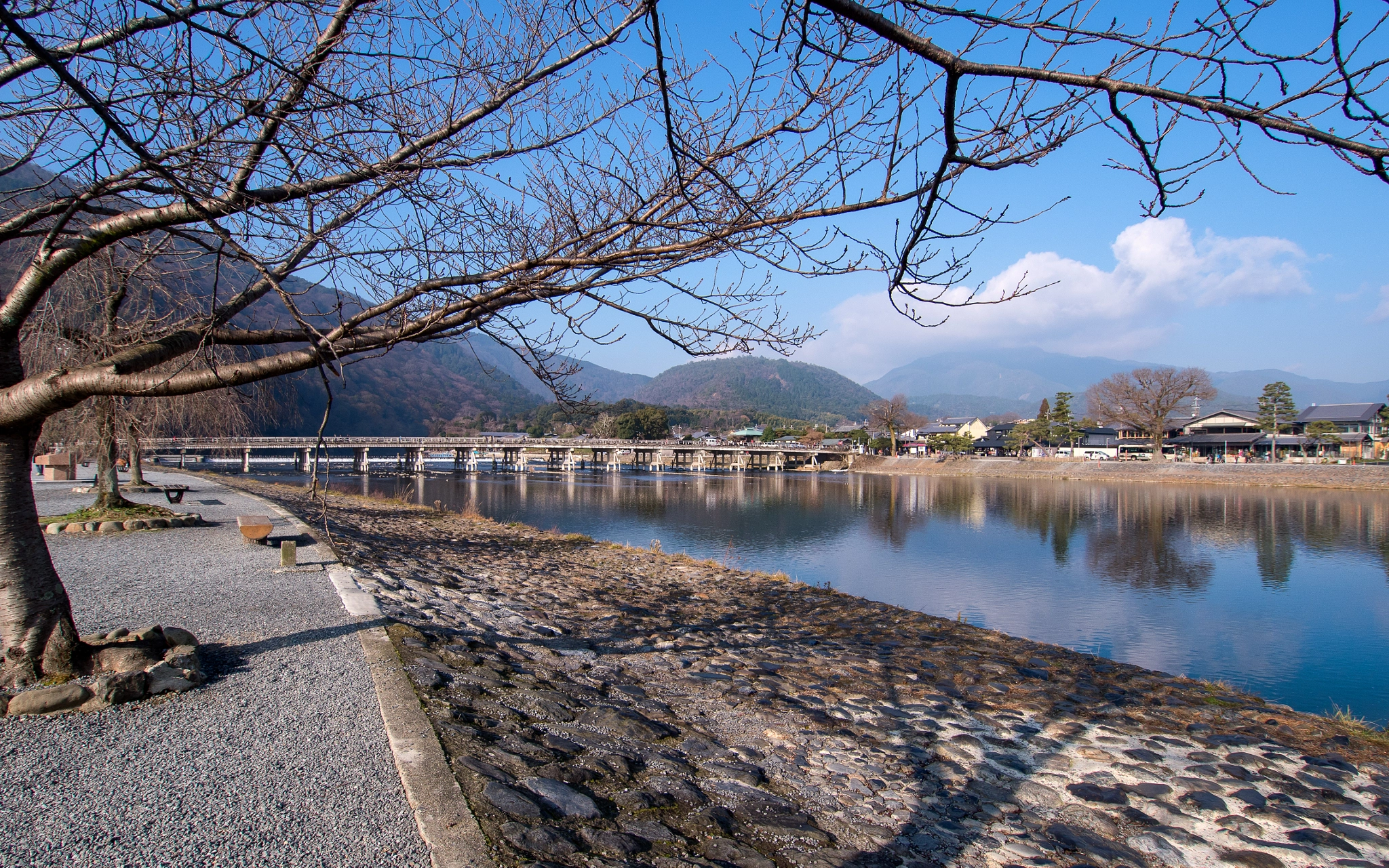 Olympus PEN E-PL7 + OLYMPUS M.9-18mm F4.0-5.6 sample photo. Arashiyama togetsukyo bridge photography