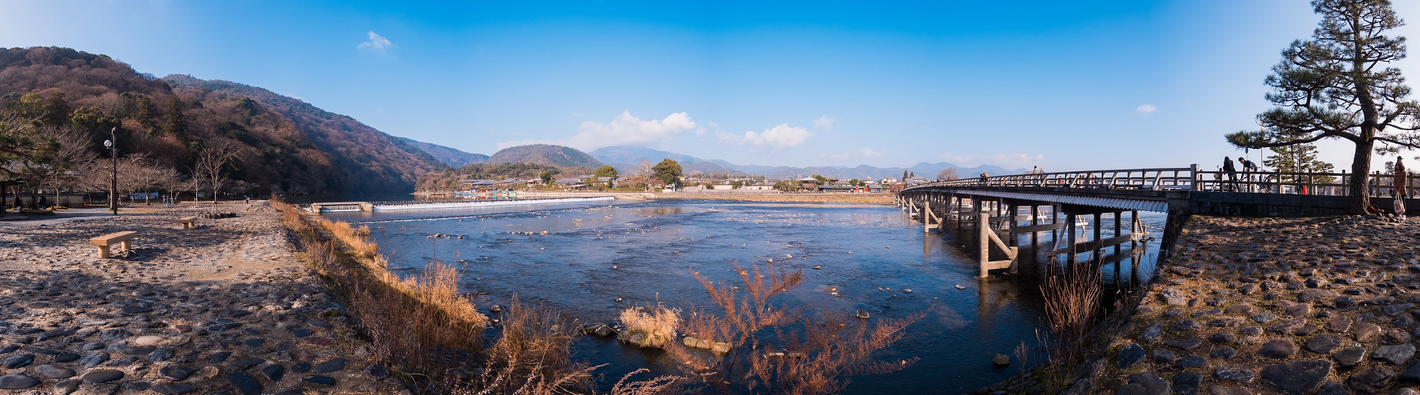 Olympus PEN E-PL7 + OLYMPUS M.9-18mm F4.0-5.6 sample photo. Arashiyama togetsukyo bridge photography