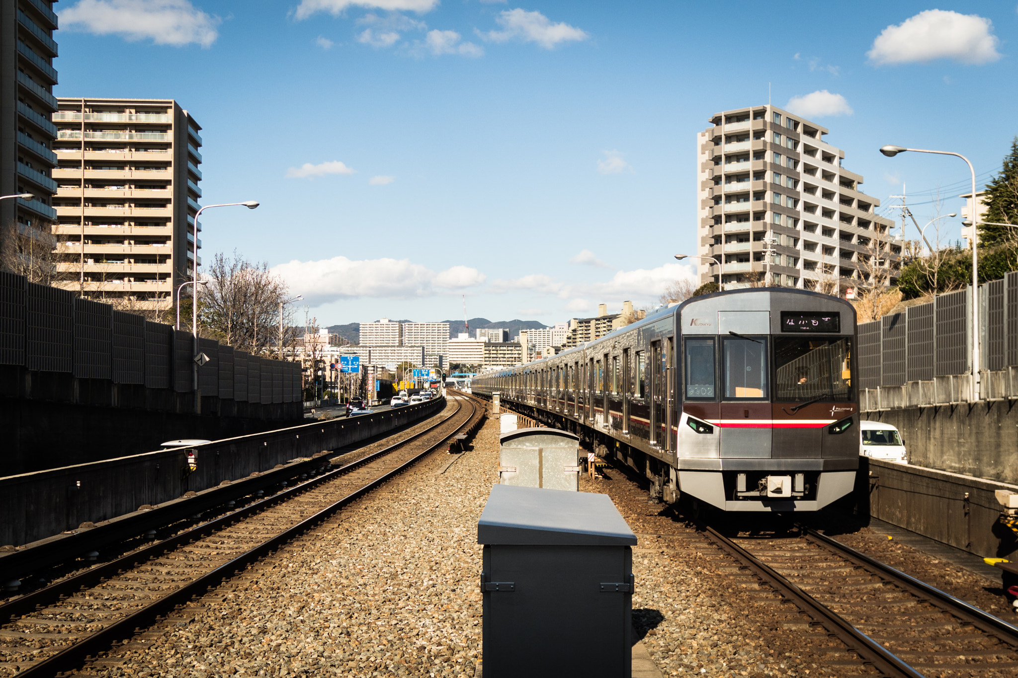 Pentax 01 Standard Prime sample photo. Kita-osaka kyuko railway photography