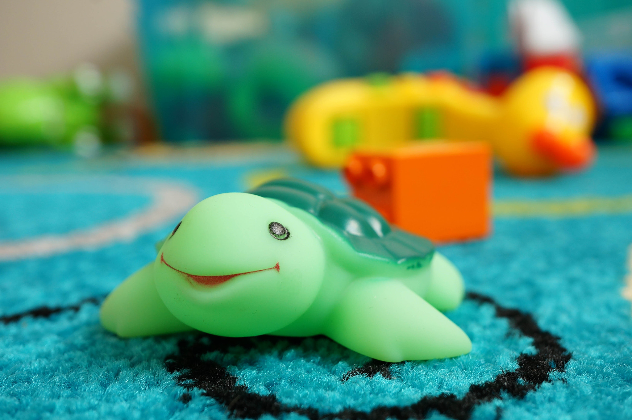 Sony Alpha NEX-5N + Sony E 30mm F3.5 Macro sample photo. Toy turtle photography