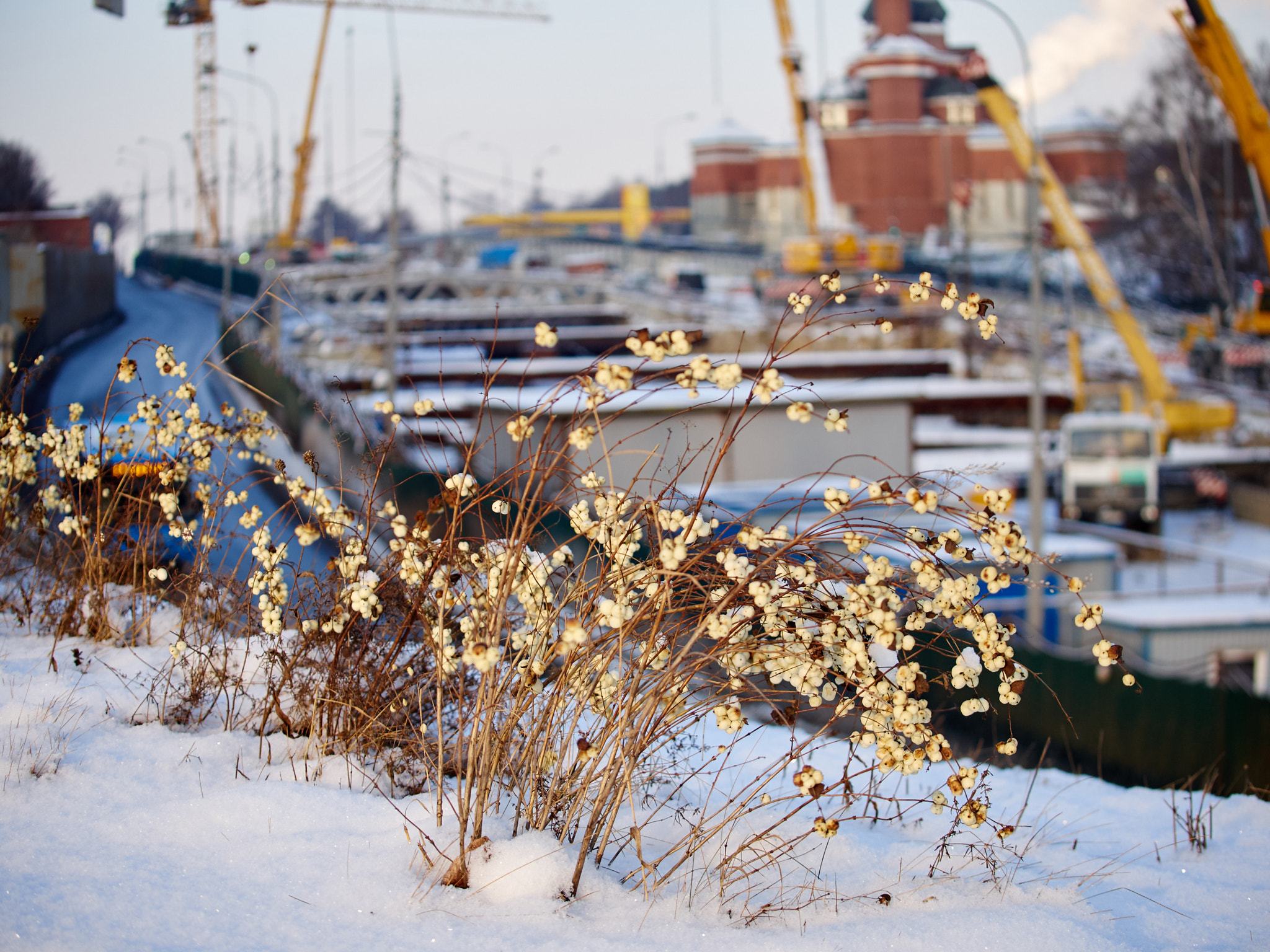 Panasonic Lumix G X Vario 35-100mm F2.8 OIS sample photo. Метрострой рядом с мечетью photography