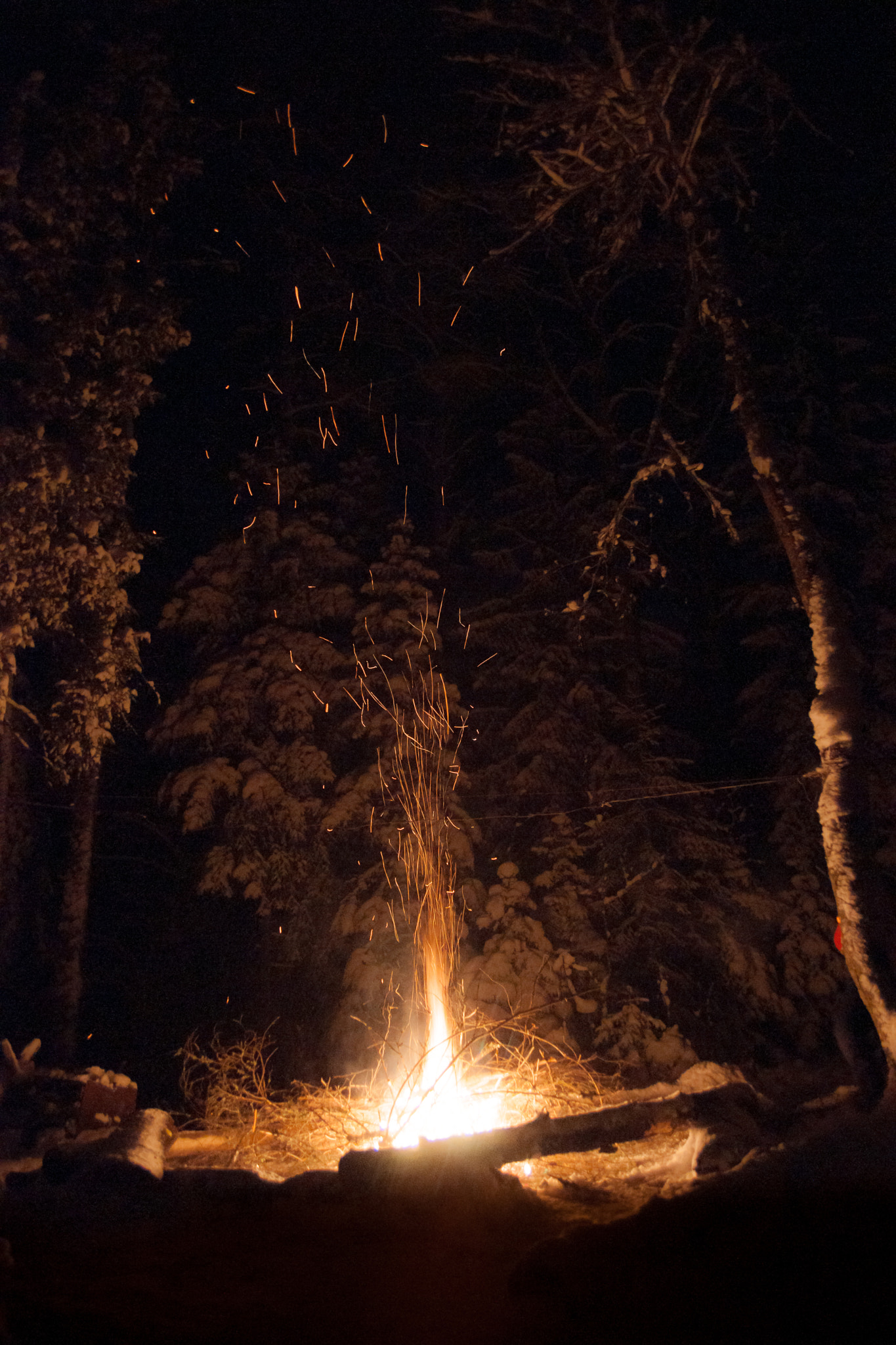 Sony Alpha DSLR-A900 + Sigma ZOOM-alpha 35-135mm F3.5-4.5 sample photo. Winter fire photography