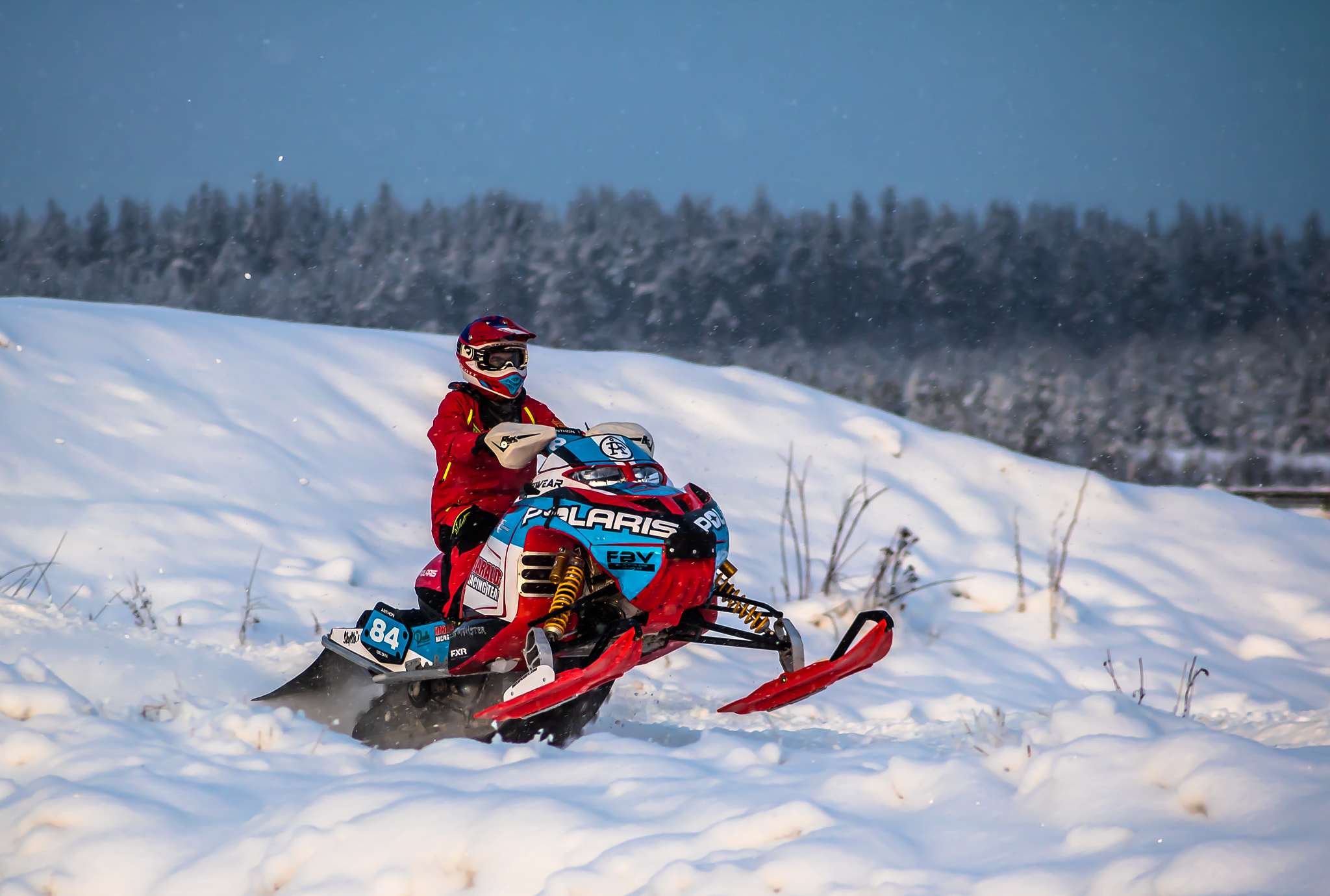 Canon EF 55-200mm F4.5-5.6 II USM sample photo. Snowmobile photography