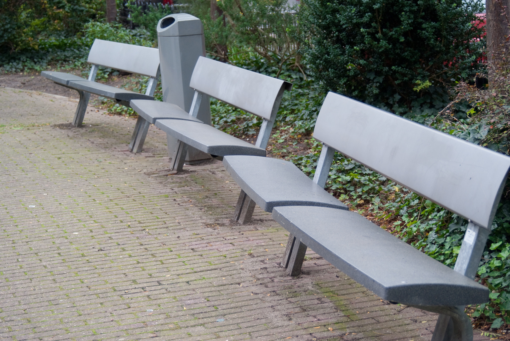 Sony Alpha DSLR-A200 + 35-70mm F4 sample photo. Three park benches photography