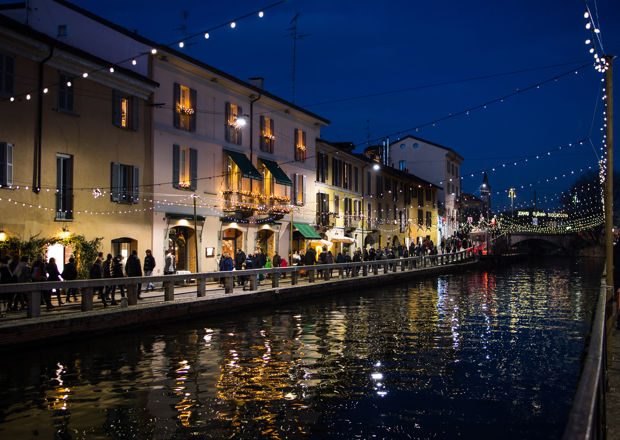 Nikon Df + Tamron SP 35mm F1.8 Di VC USD sample photo. Naviglio reflections photography