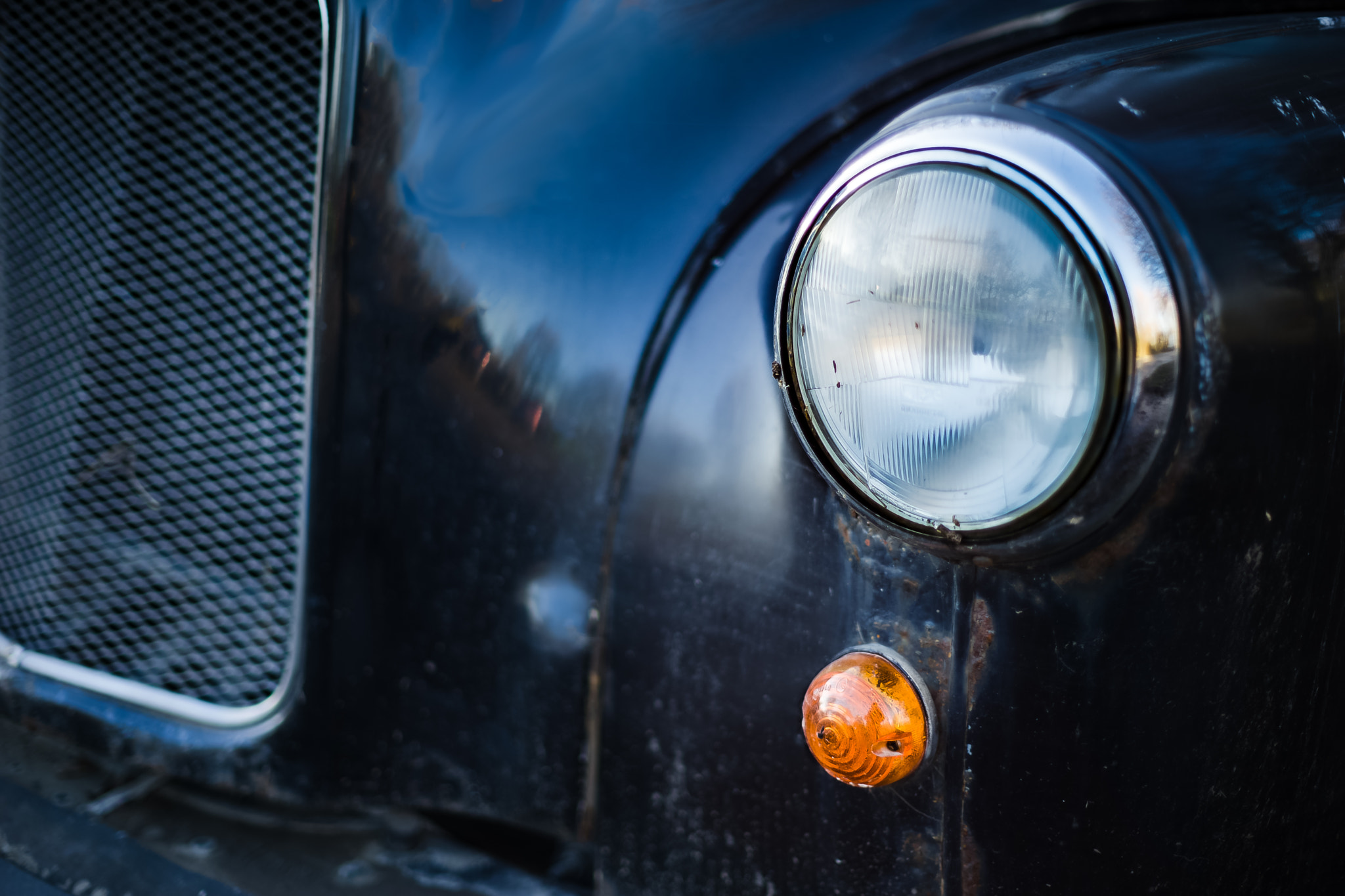 Sony a7 + Minolta AF 50mm F1.4 [New] sample photo. Abandoned taxi at thwaite mills car park, leeds photography