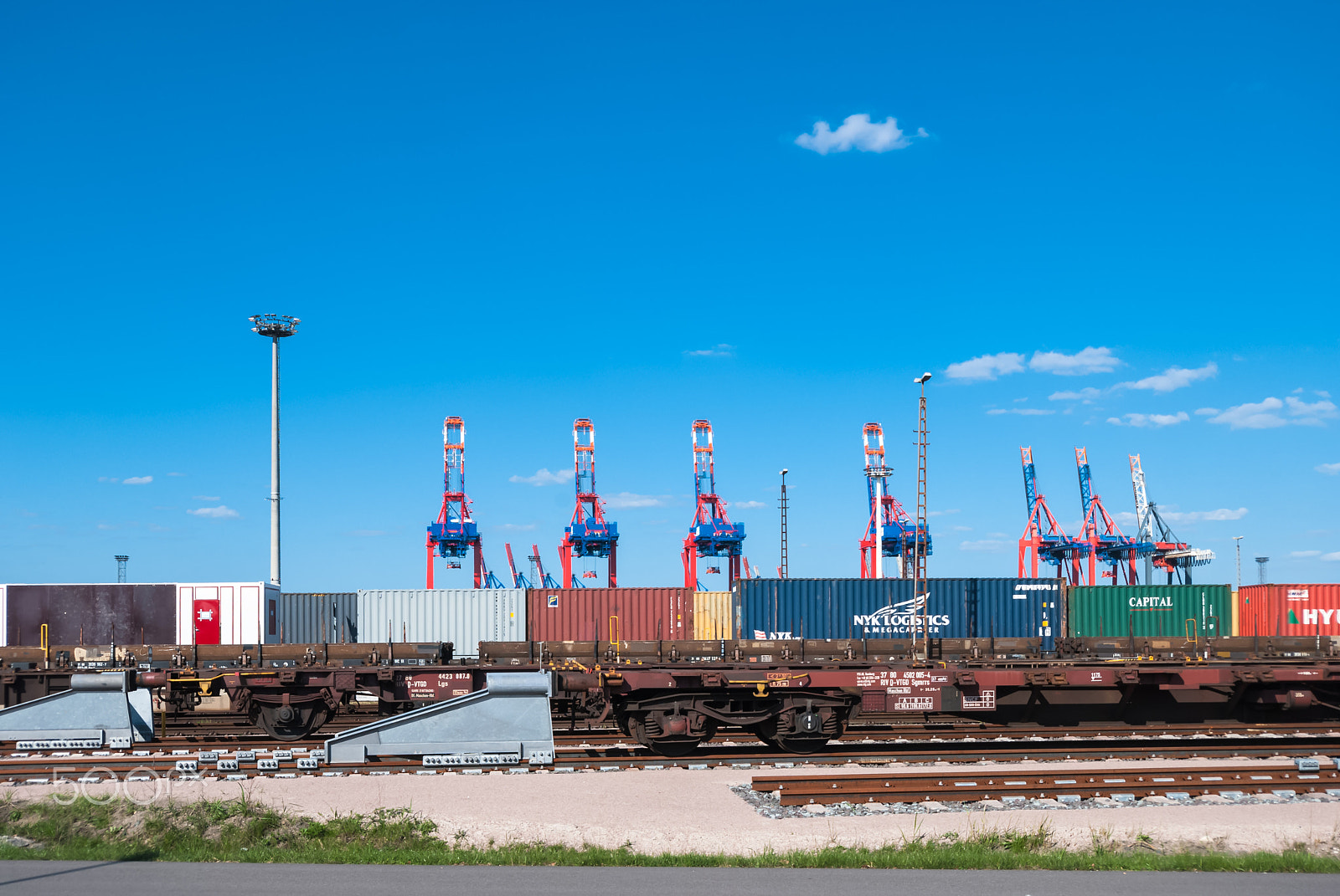 Nikon D80 + Nikon AF-S DX Nikkor 10-24mm F3-5-4.5G ED sample photo. Hamburg, germany - may 1, 2013: cargo container stacked at the port area. photography