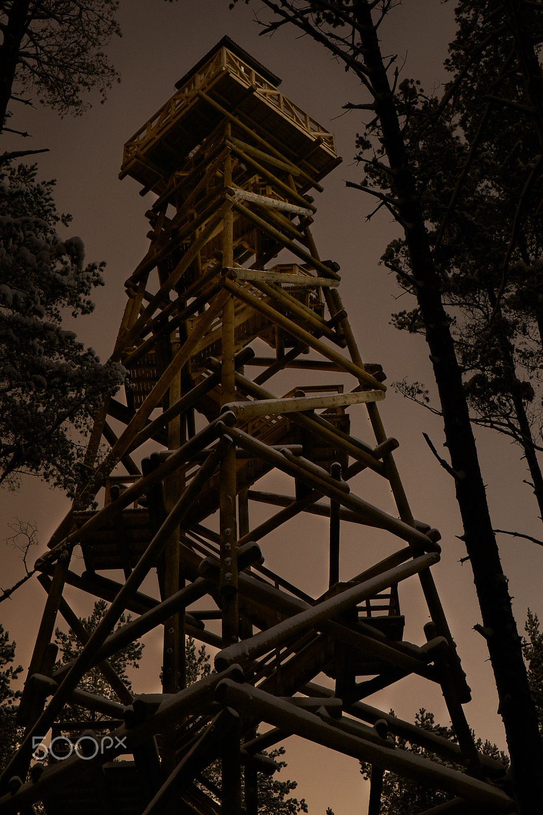 Sony Alpha a5000 (ILCE 5000) + Sigma 30mm F2.8 EX DN sample photo. Watchtower in woods photography