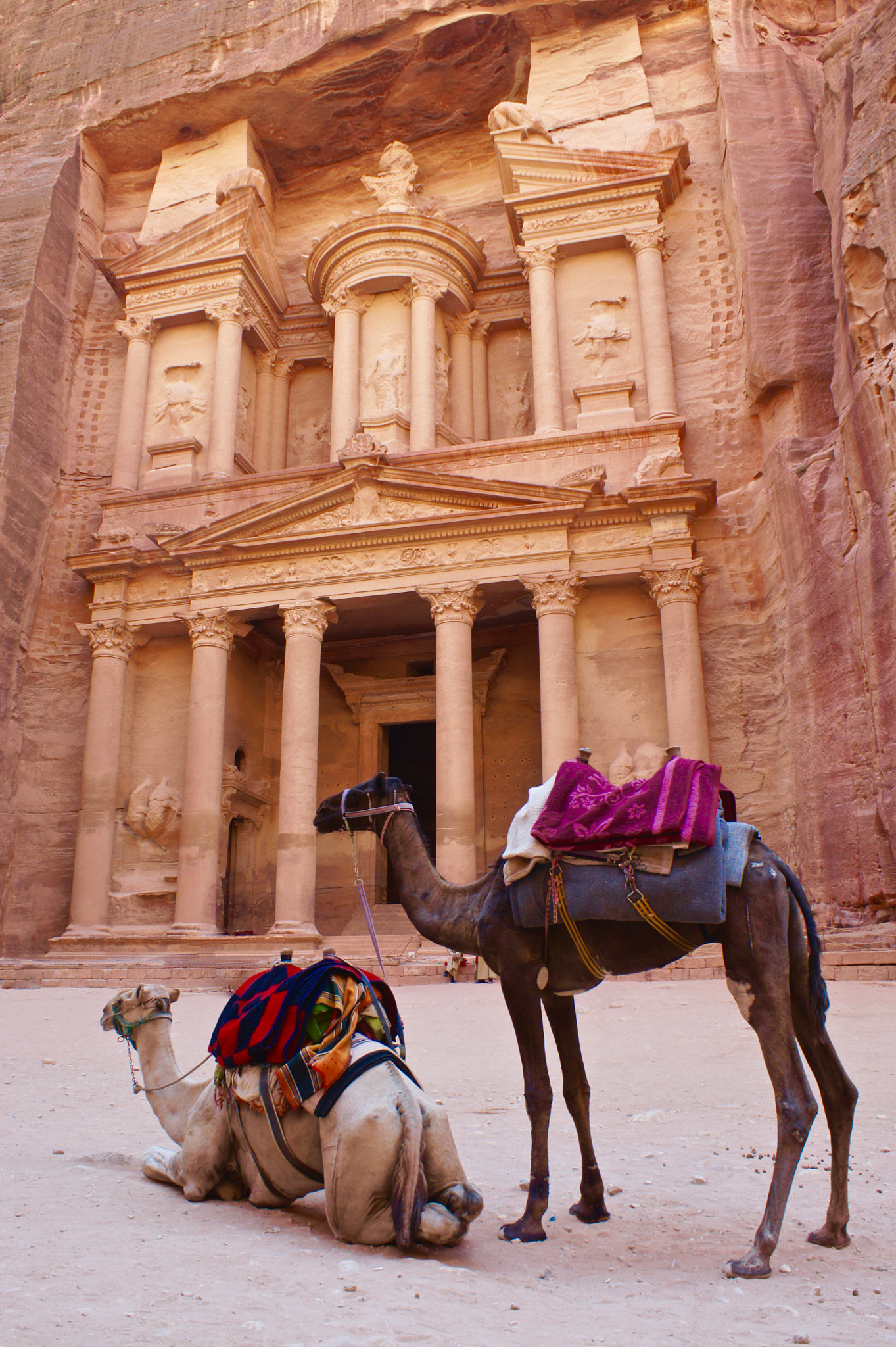 Sony Alpha DSLR-A450 sample photo. The treasury, petra photography
