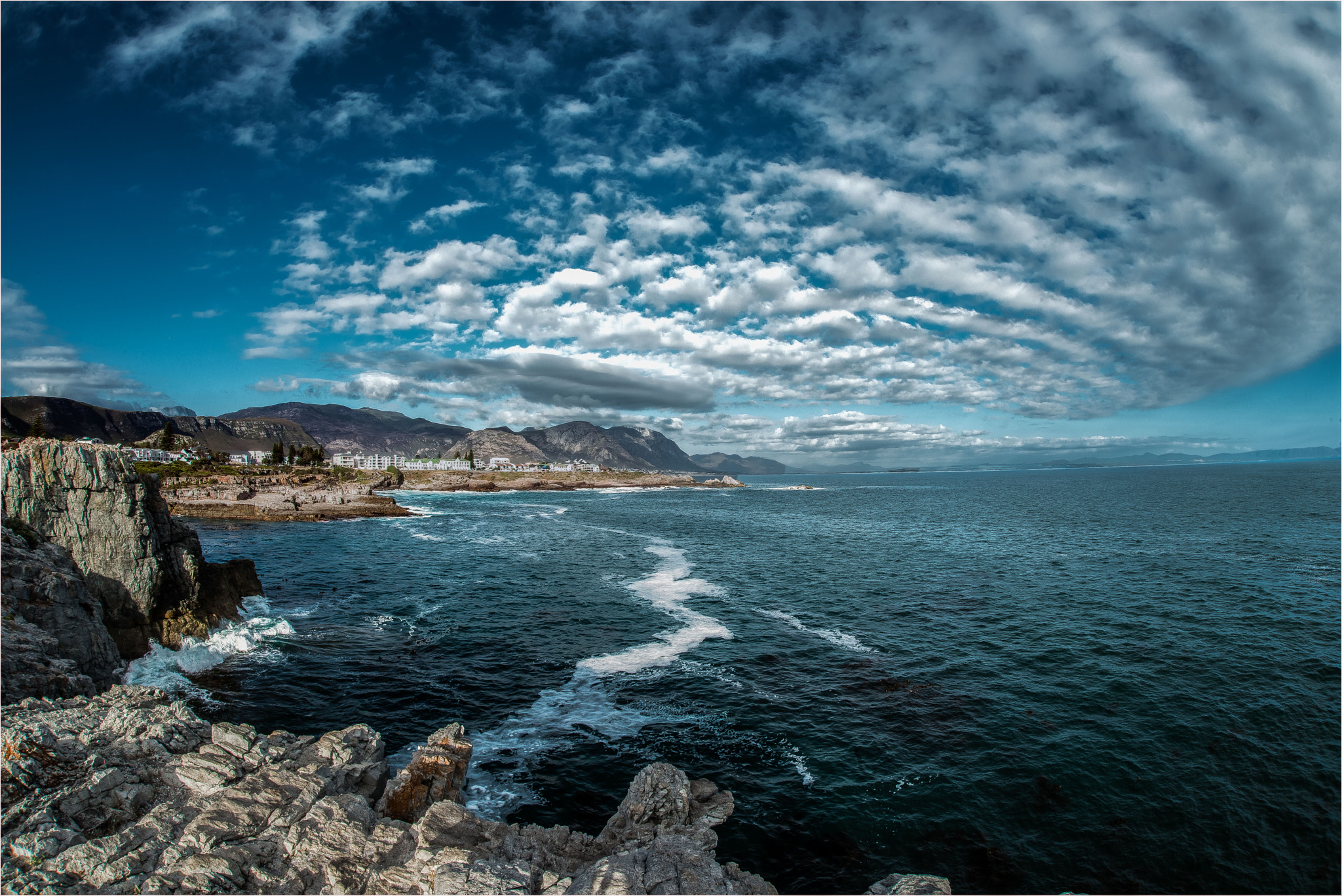 Nikon D800E + Sigma 15mm F2.8 EX DG Diagonal Fisheye sample photo. Clouds and sea photography