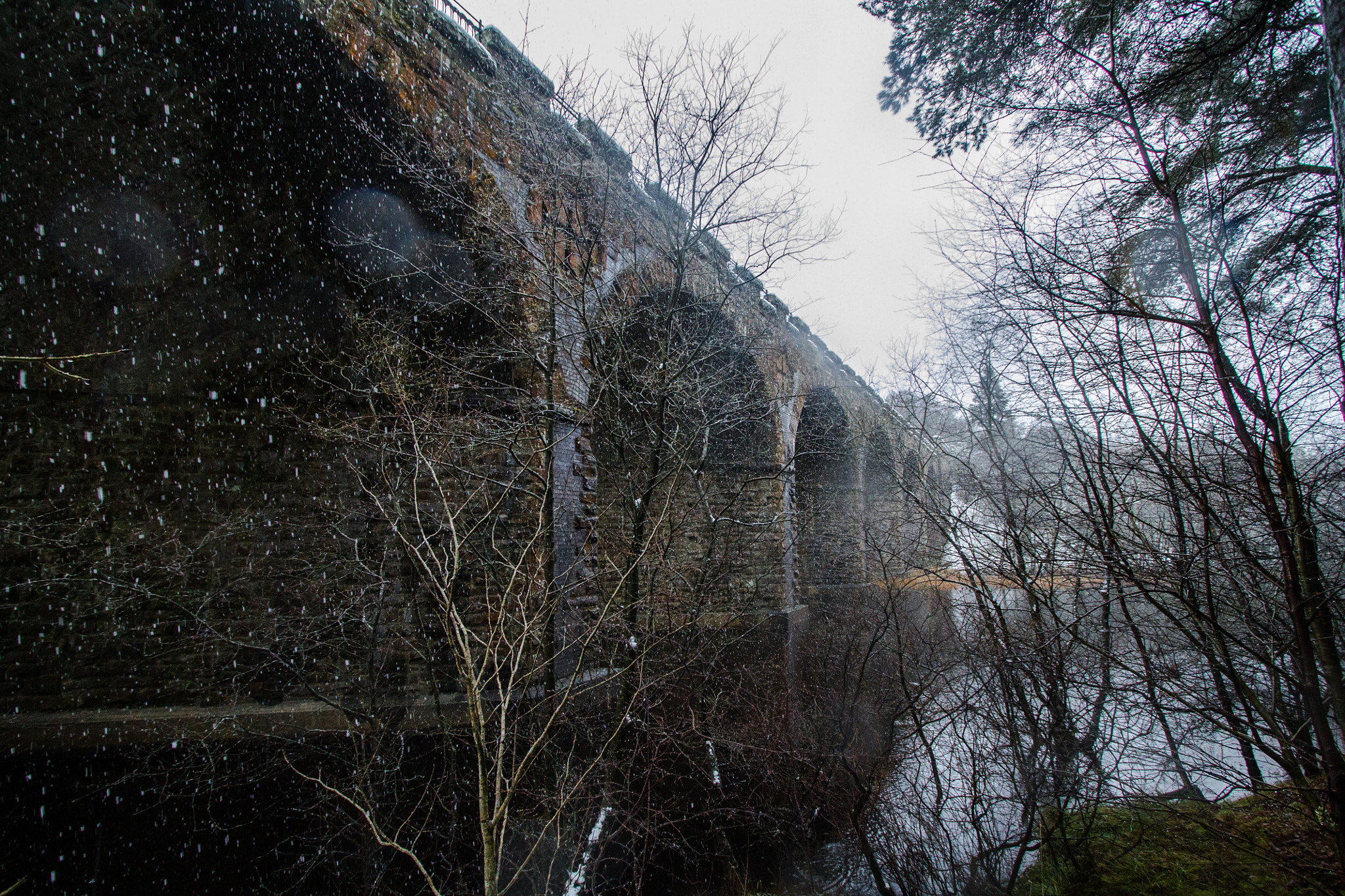 Canon EOS 1100D (EOS Rebel T3 / EOS Kiss X50) + Canon EF-S 10-22mm F3.5-4.5 USM sample photo. Kielder viaduct in the snow photography