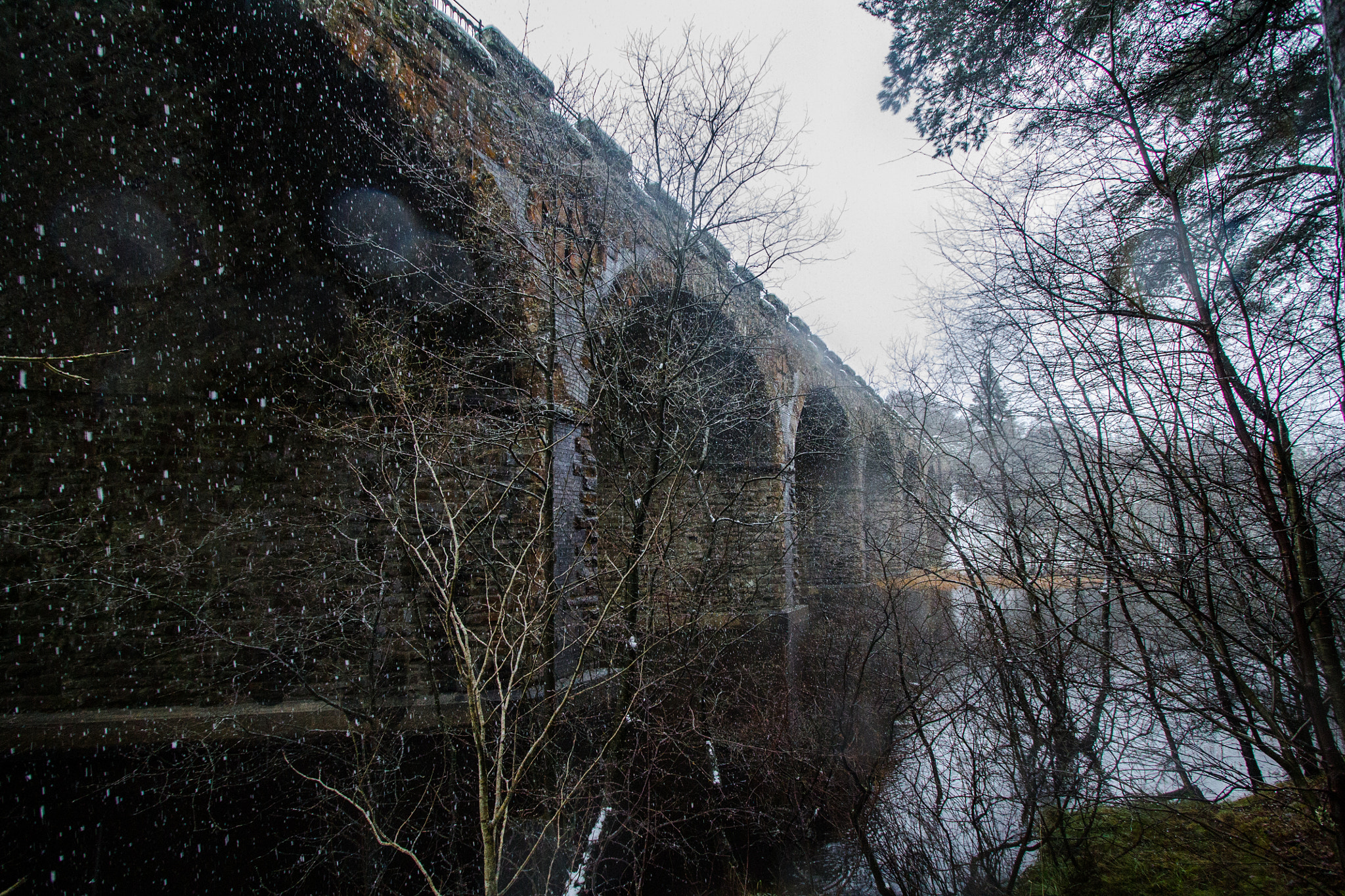 Canon EF-S 10-22mm F3.5-4.5 USM sample photo. Kielder viaduct in the snow photography