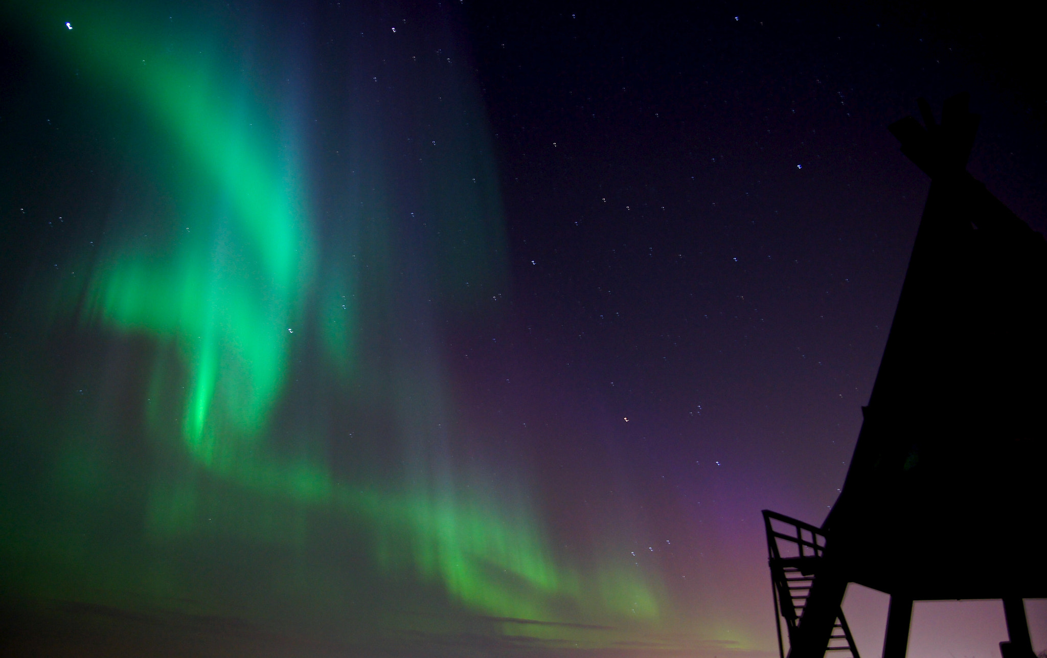 Sony SLT-A35 + Sony DT 16-50mm F2.8 SSM sample photo. Special northen lights photography