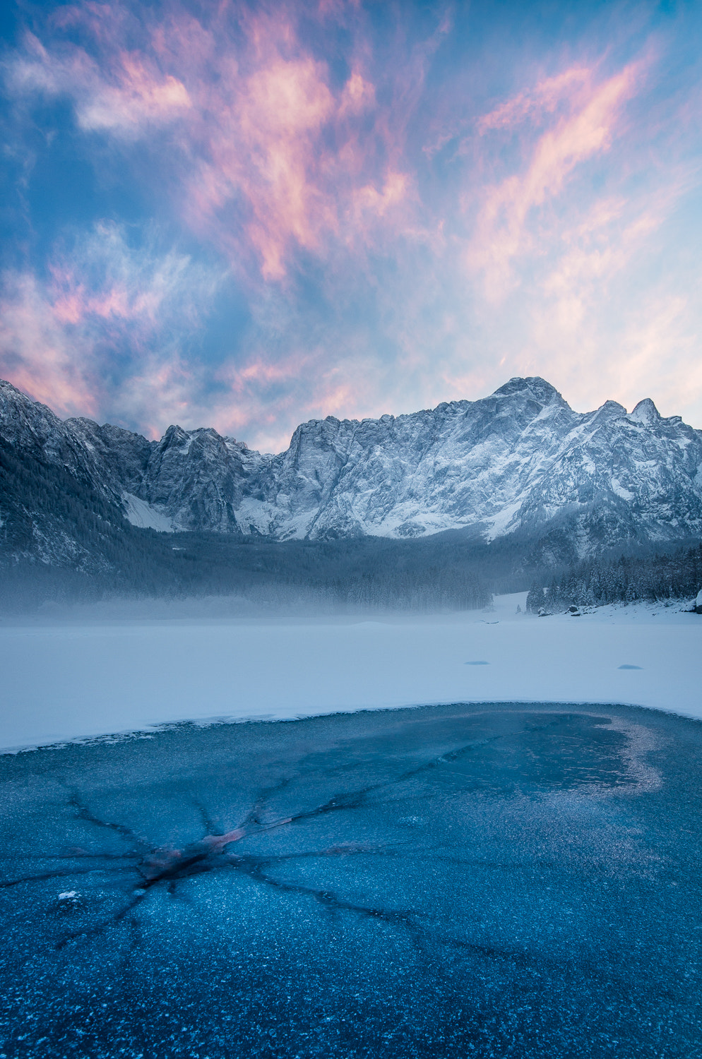 Sigma AF 10-20mm F4-5.6 EX DC sample photo. Blue hour at fusine - vertical photography