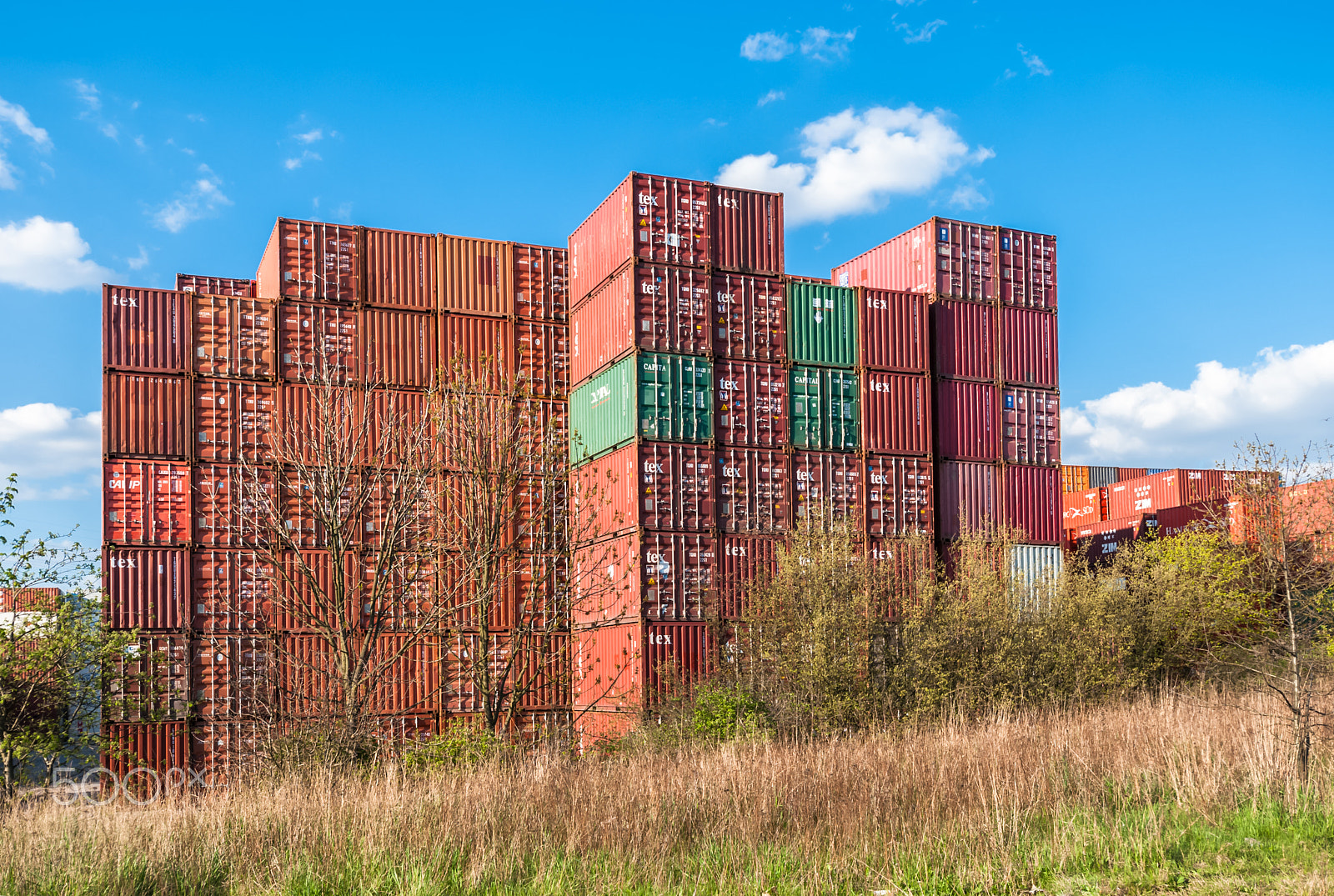 Nikon D80 sample photo. Hamburg, germany - may 1, 2013: cargo container stacked at the port area. photography