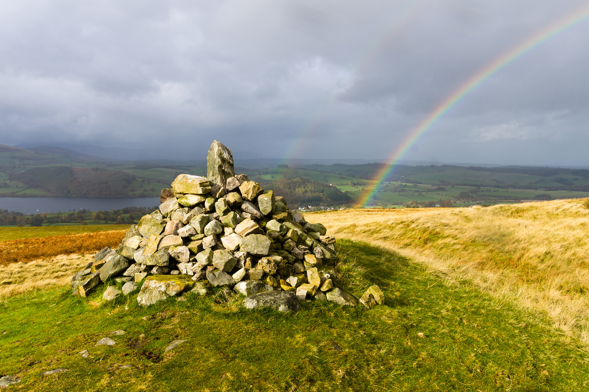 Sony SLT-A65 (SLT-A65V) sample photo. Rocks and double rainbow photography