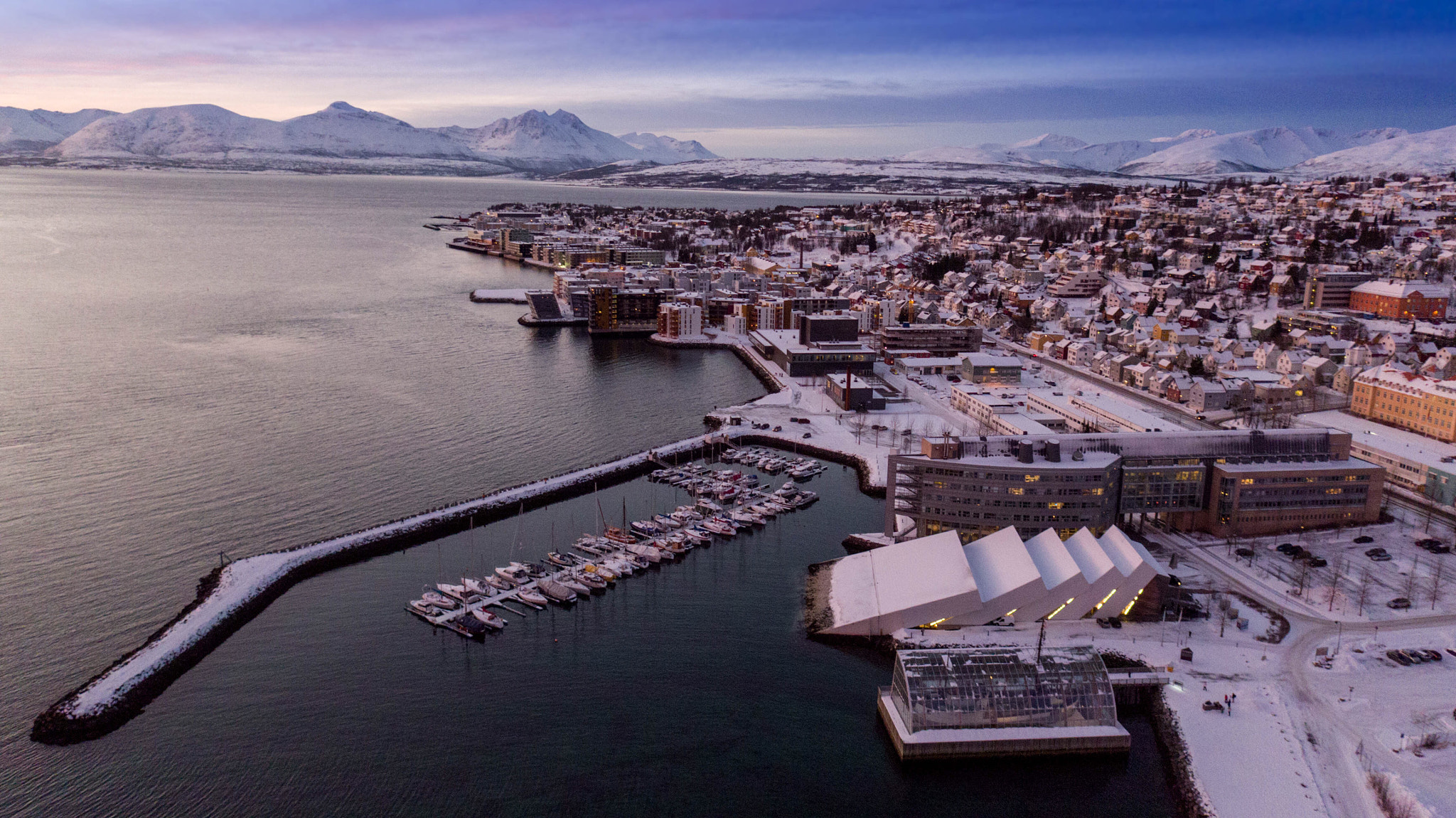 DJI FC550 sample photo. The city of tromsø. norway photography