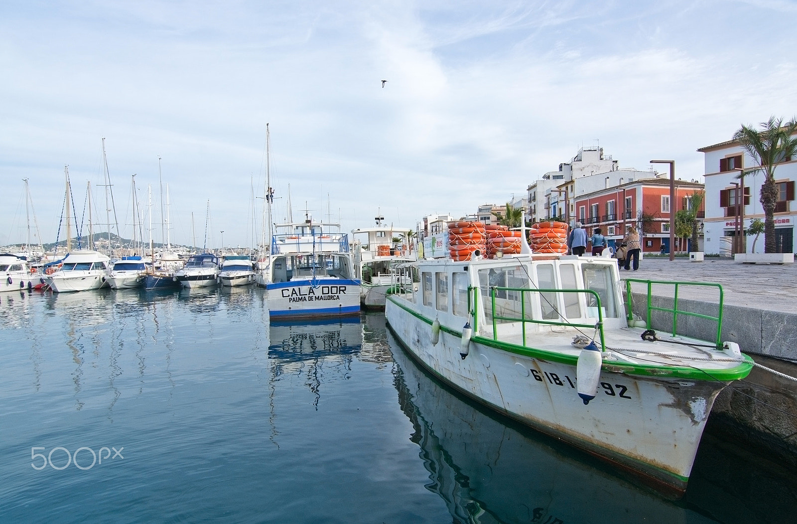 Nikon D7100 + Tamron SP 35mm F1.8 Di VC USD sample photo. Ibiza harbor quay and boardwalk photography