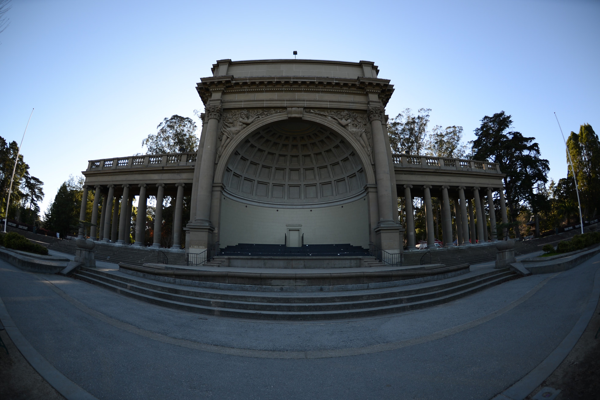 Nikon AF DX Fisheye-Nikkor 10.5mm F2.8G ED sample photo. Music concourse amphitheater photography