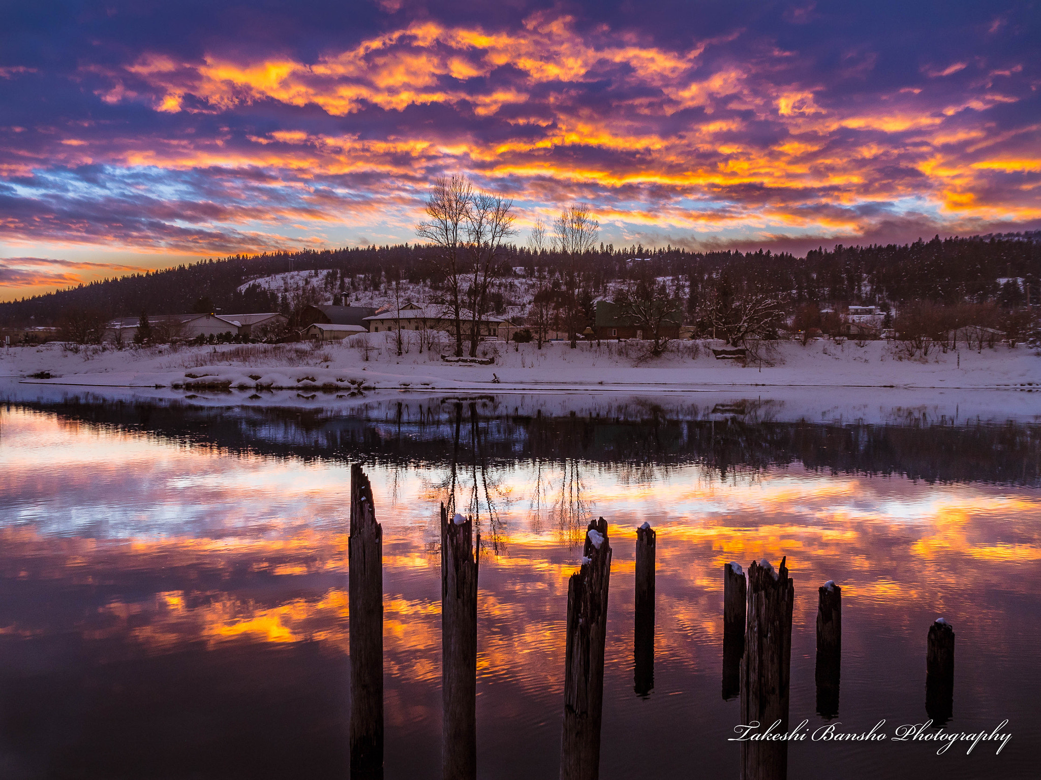 Olympus OM-D E-M10 sample photo. Sunset reflection photography