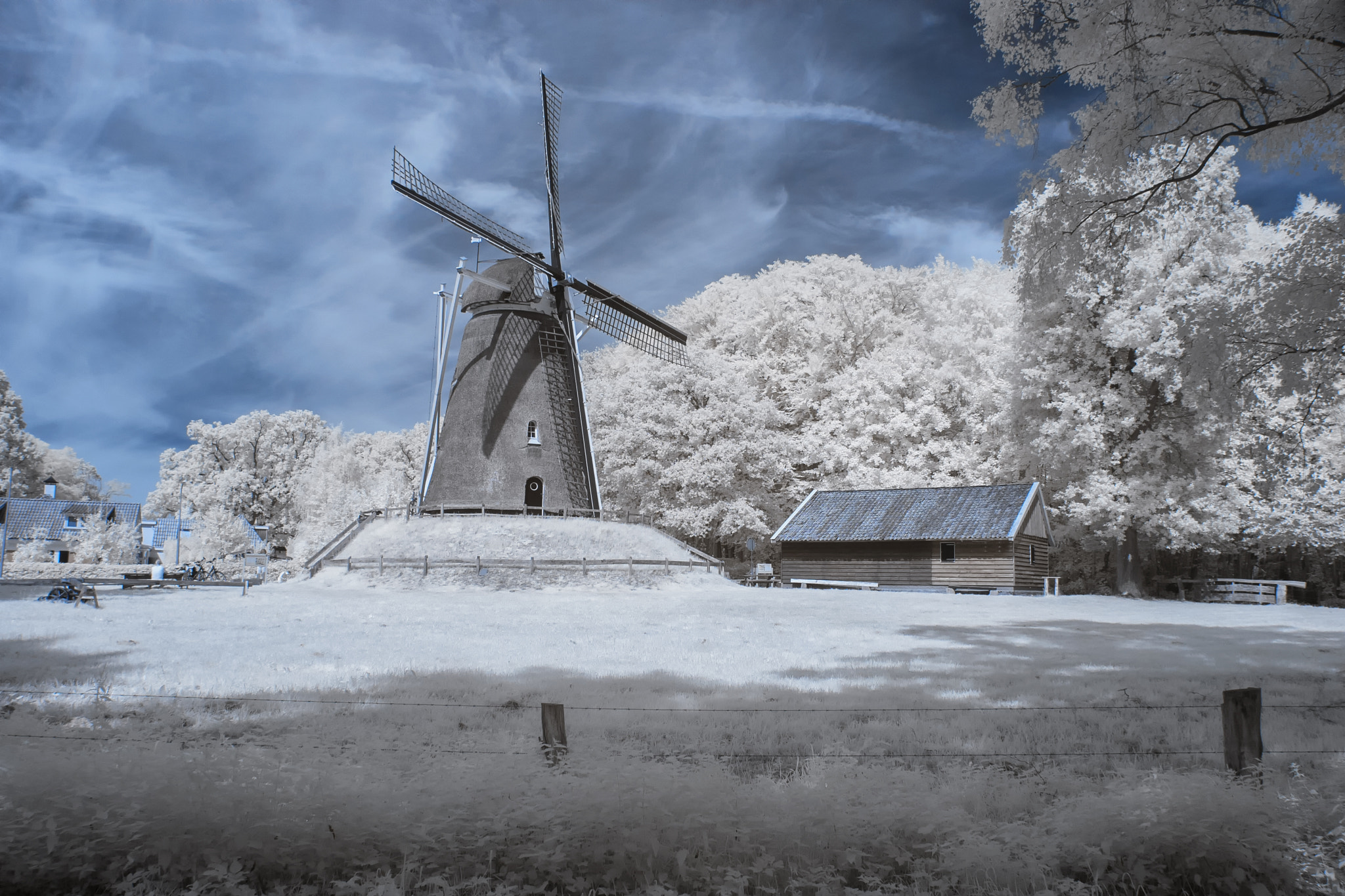 Canon EOS 30D + Canon EF 17-40mm F4L USM sample photo. Infrared mill photography