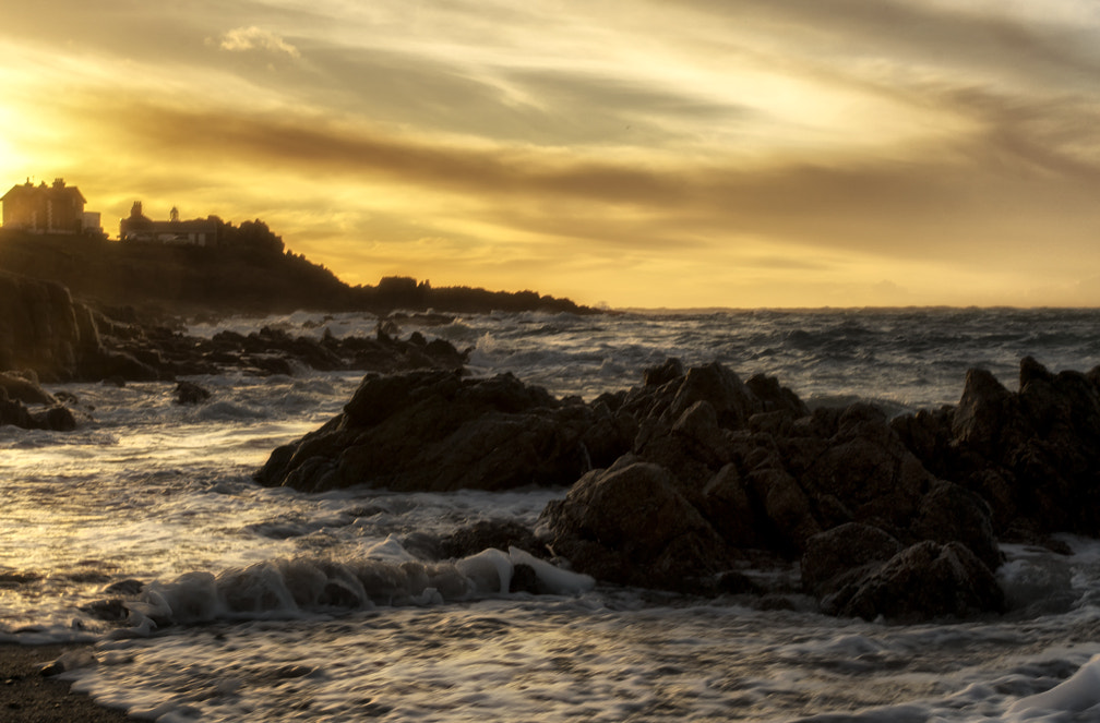 Sony a6000 + Canon EF 17-40mm F4L USM sample photo. Corbiere sunset photography