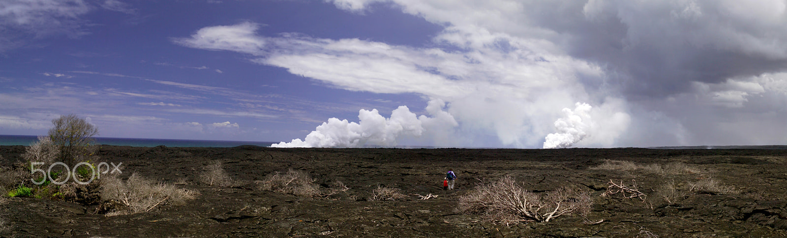 Kodak DCS Pro 14nx sample photo. Pu'u o'o lava flow to ocean panorama photography