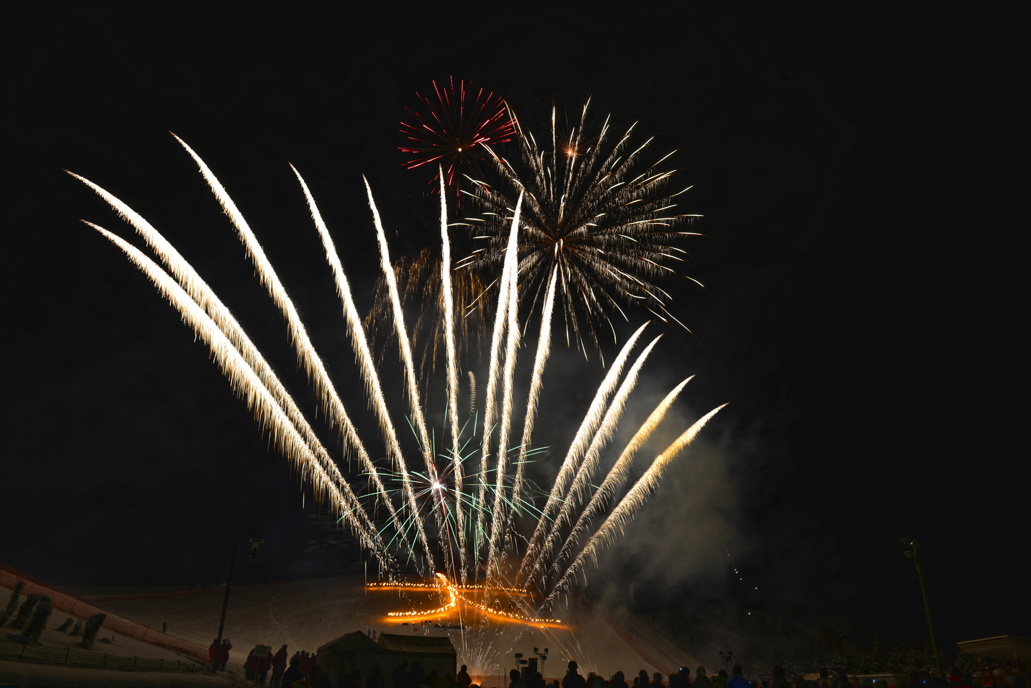 Nikon D800E + Sigma 50mm F2.8 EX DG Macro sample photo. Fireworks in biei photography