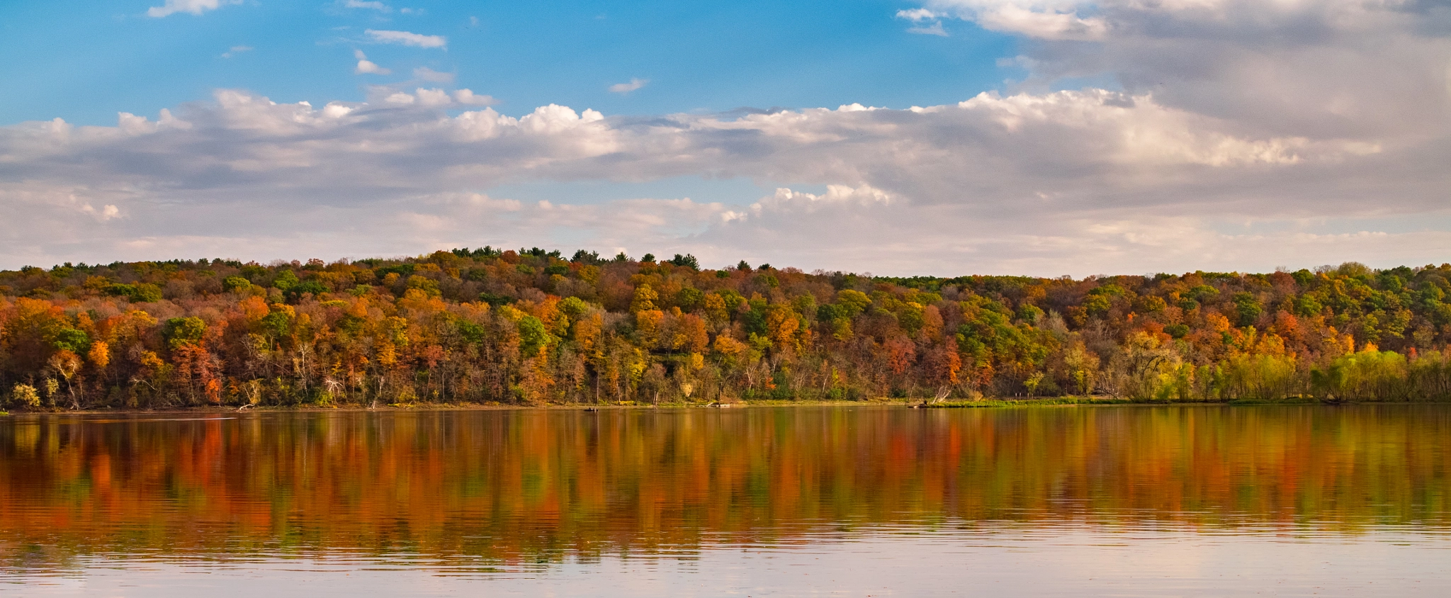 Panasonic Lumix DMC-GX7 + Olympus M.Zuiko Digital 25mm F1.8 sample photo. Reflected autumn colors photography