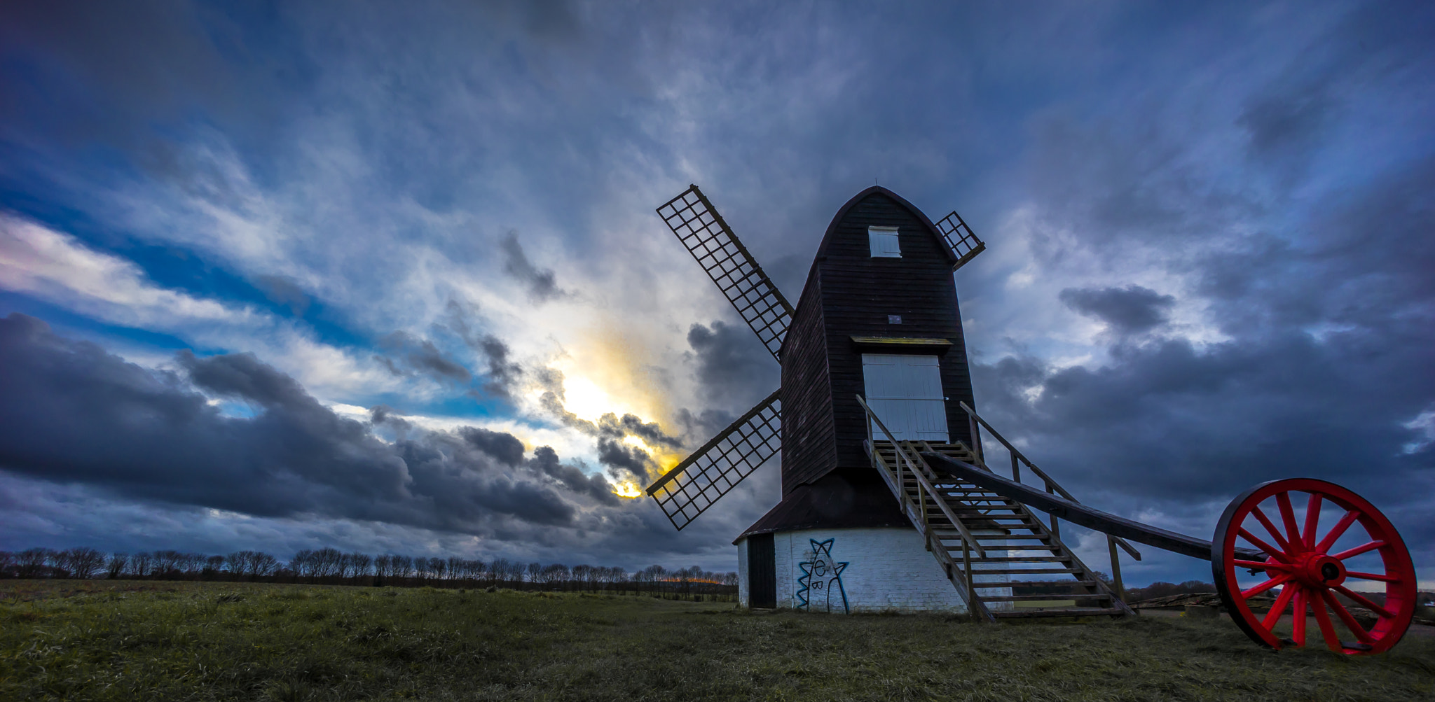 Sony a7 II + Sony E 10-18mm F4 OSS sample photo. Pitstone windmill photography