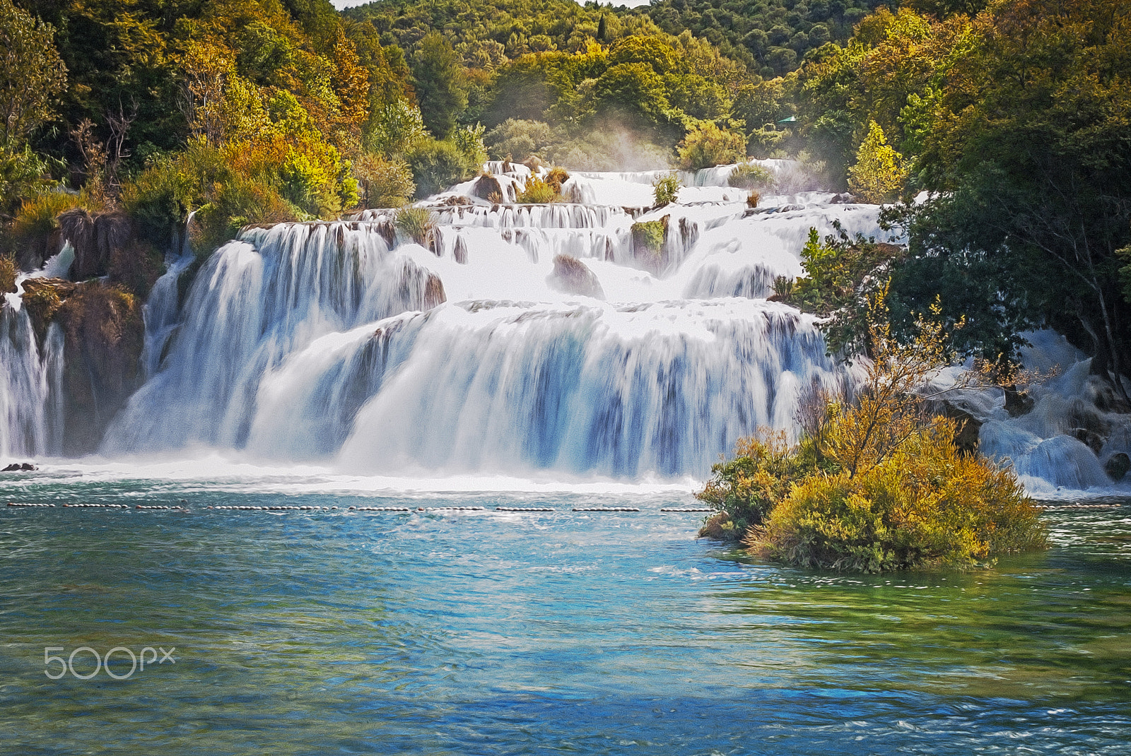 Canon EOS-1D + Canon EF 50mm F1.8 II sample photo. Waterfall krk (wodospad krk) photography