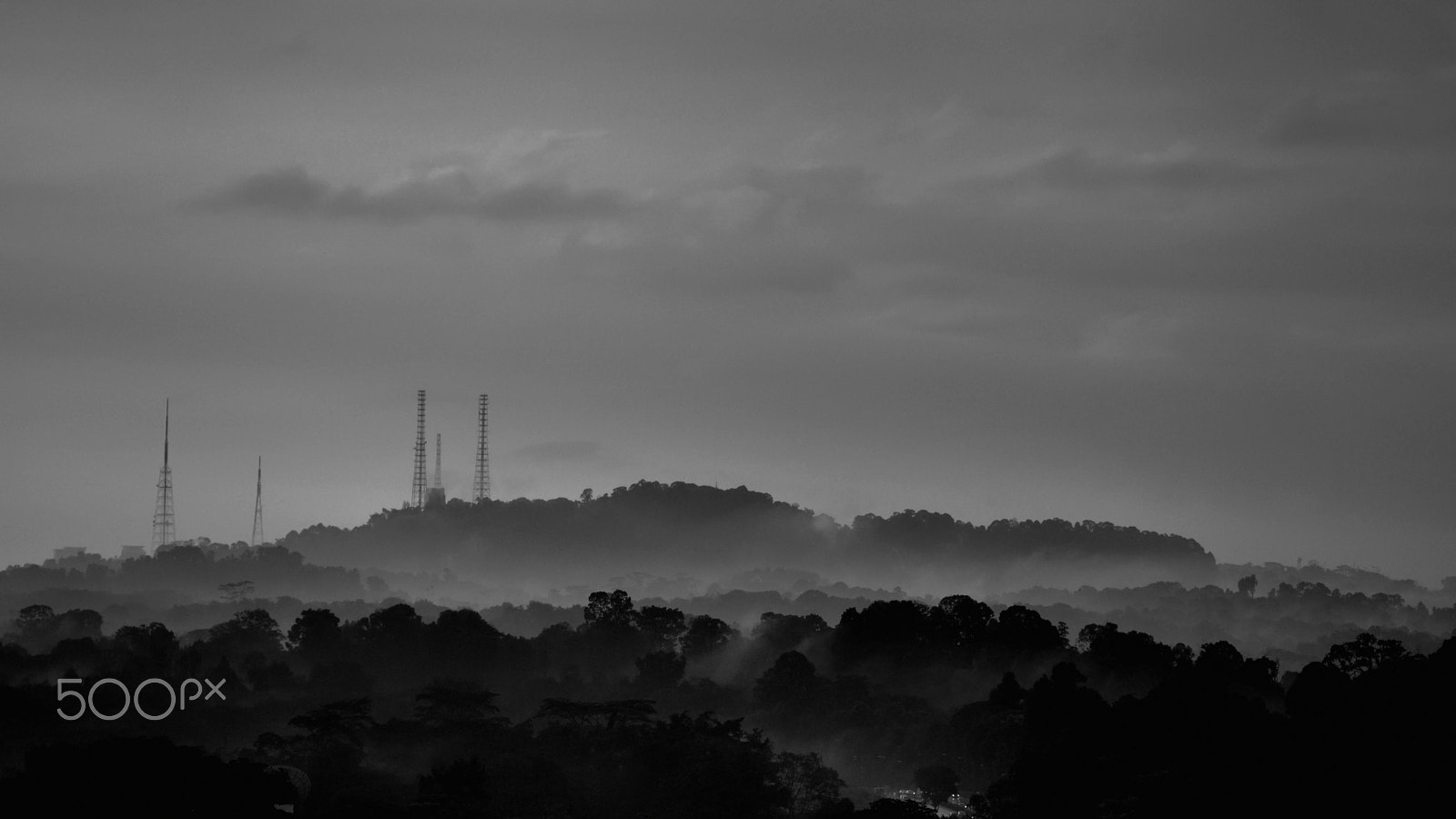 Nikon D750 + Nikon AF Nikkor 180mm F2.8D ED-IF sample photo. Mist rises after downpour photography