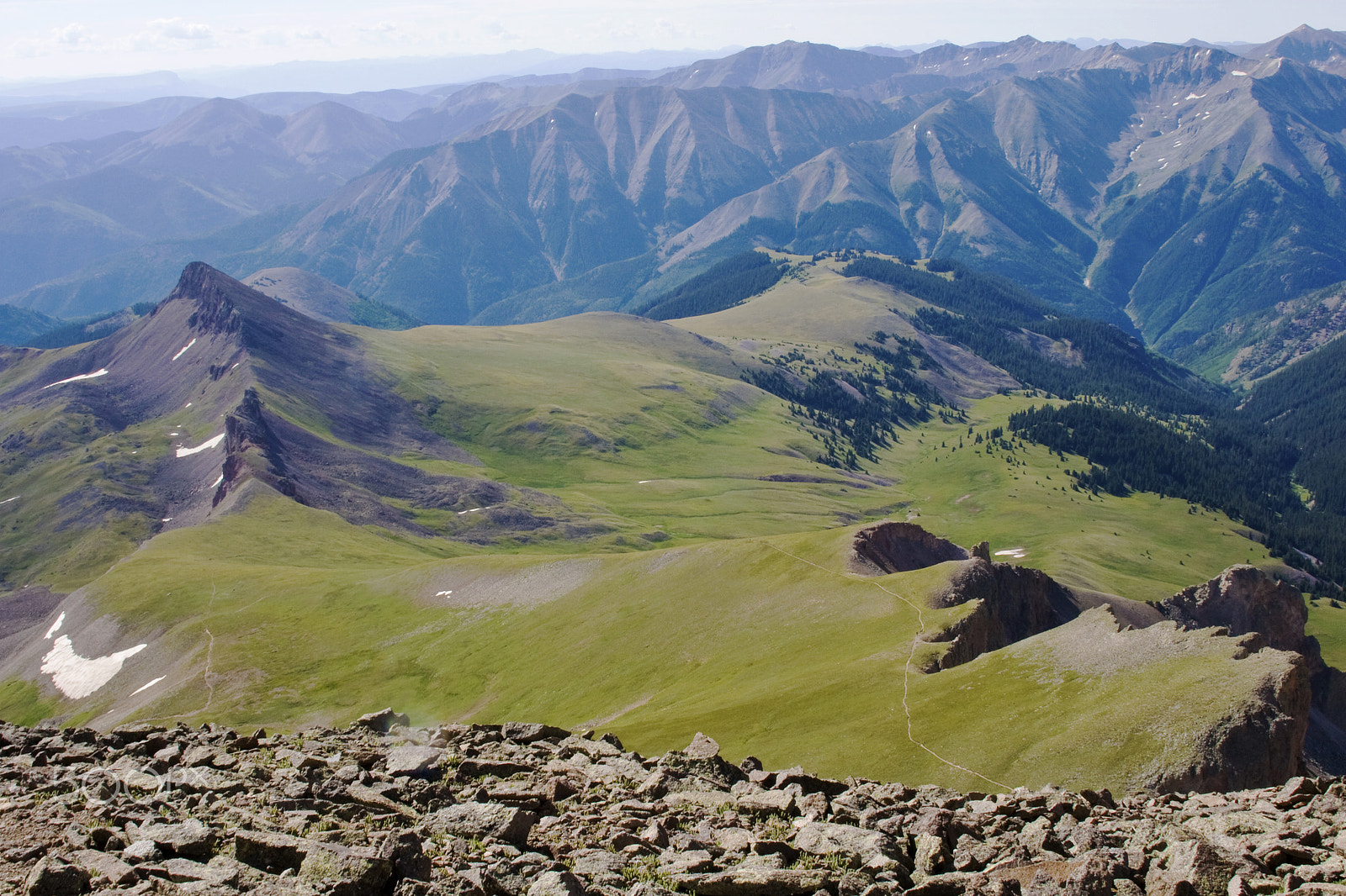 Canon EF 28-135mm F3.5-5.6 IS USM sample photo. View west from uncompahgre peak photography