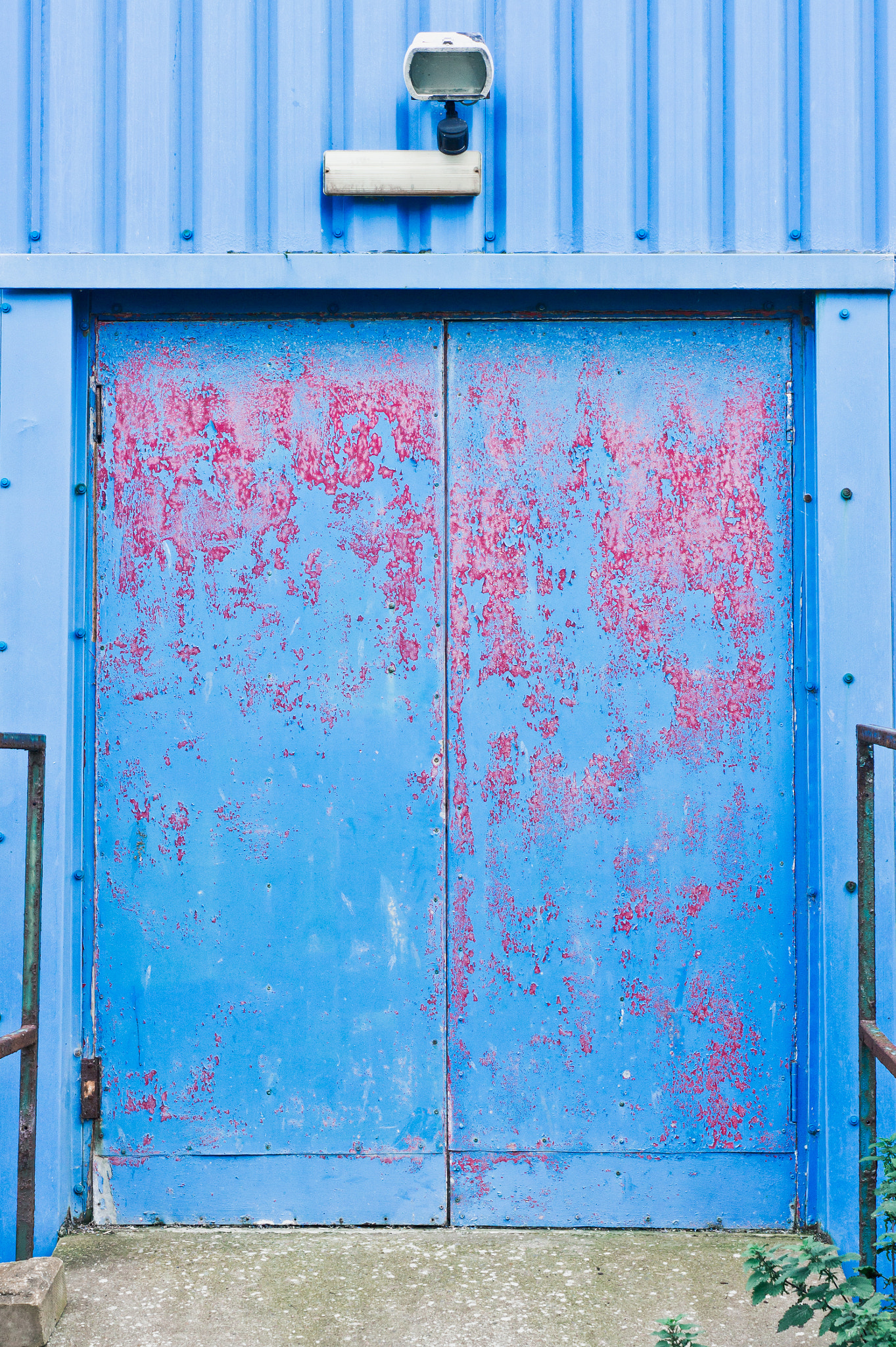 Sony Alpha NEX-5 + E 50mm F1.8 OSS sample photo. Blue metal door photography