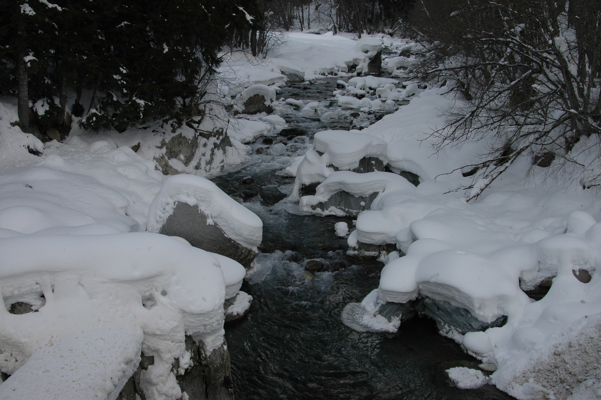 Nikon D70 sample photo. Caucasus. view on elbrus. the river ulla-murudžu. photography