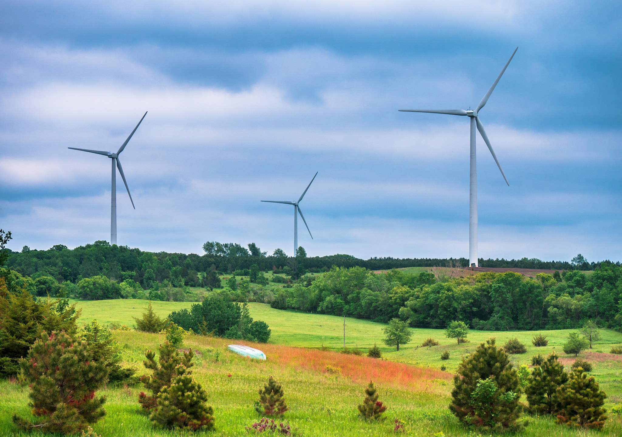 Panasonic Lumix G Vario 45-200mm F4-5.6 OIS sample photo. Triple windmills photography