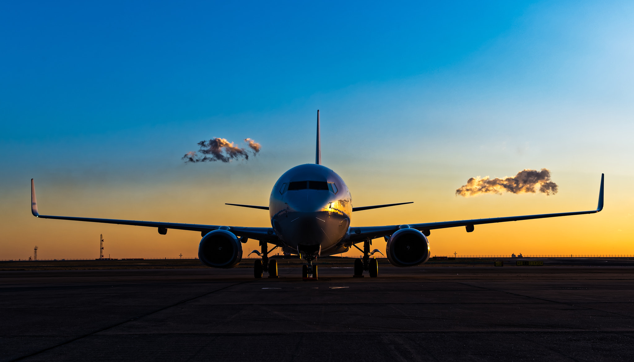 Nikon D800E + Nikon AF-S Nikkor 58mm F1.4G sample photo. Boeing aircraft on beautiful sunset photography