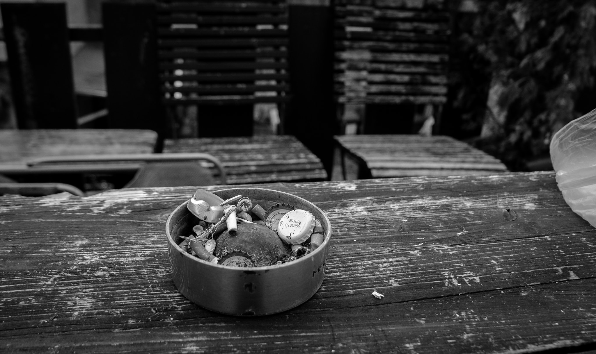 Sony SLT-A55 (SLT-A55V) sample photo. Ashtray in b/w photography