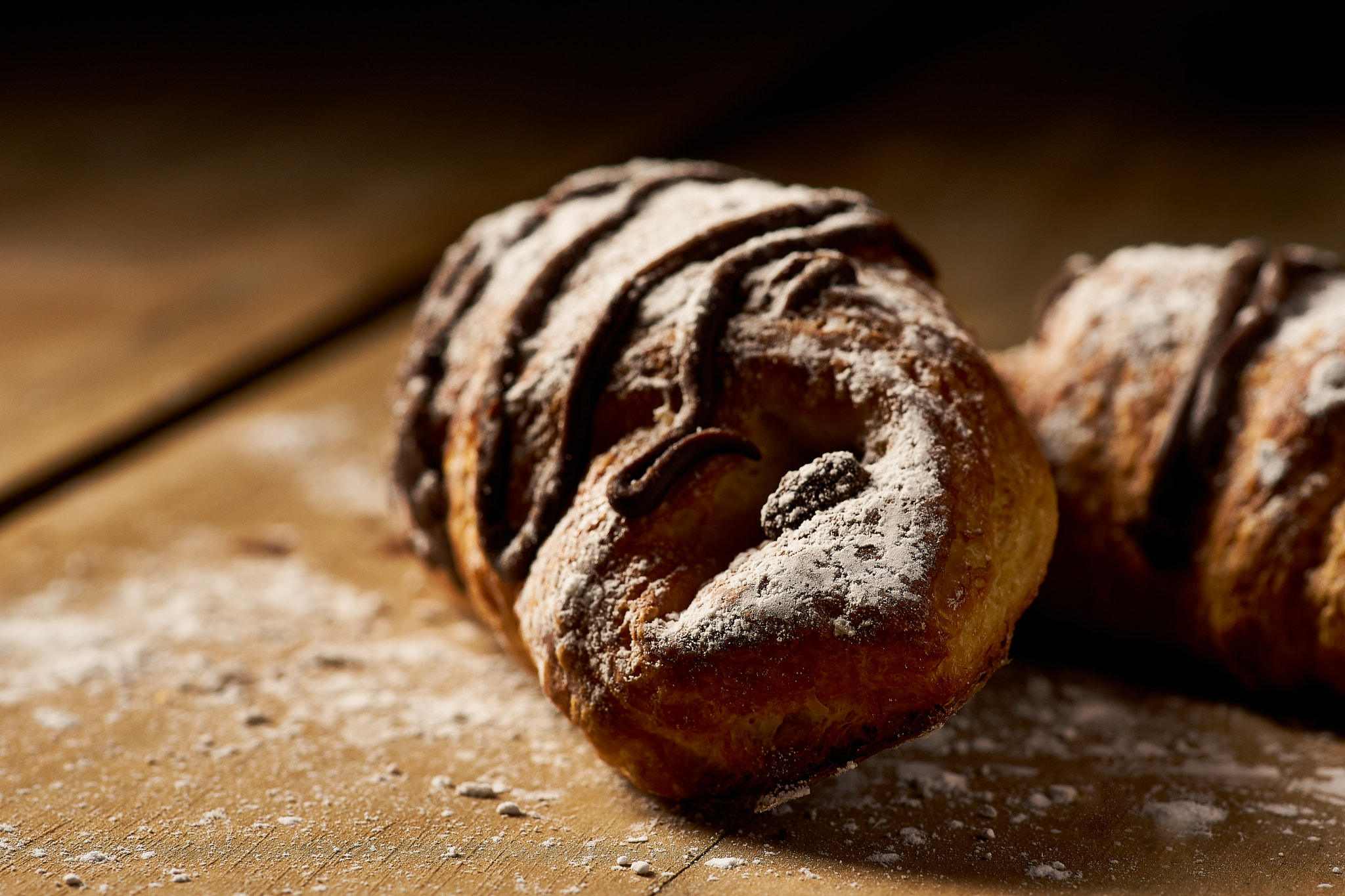 Sony SLT-A99V + Minolta AF 100mm F2.8 Macro [New] sample photo. Food photography  | chocolate croissants photography