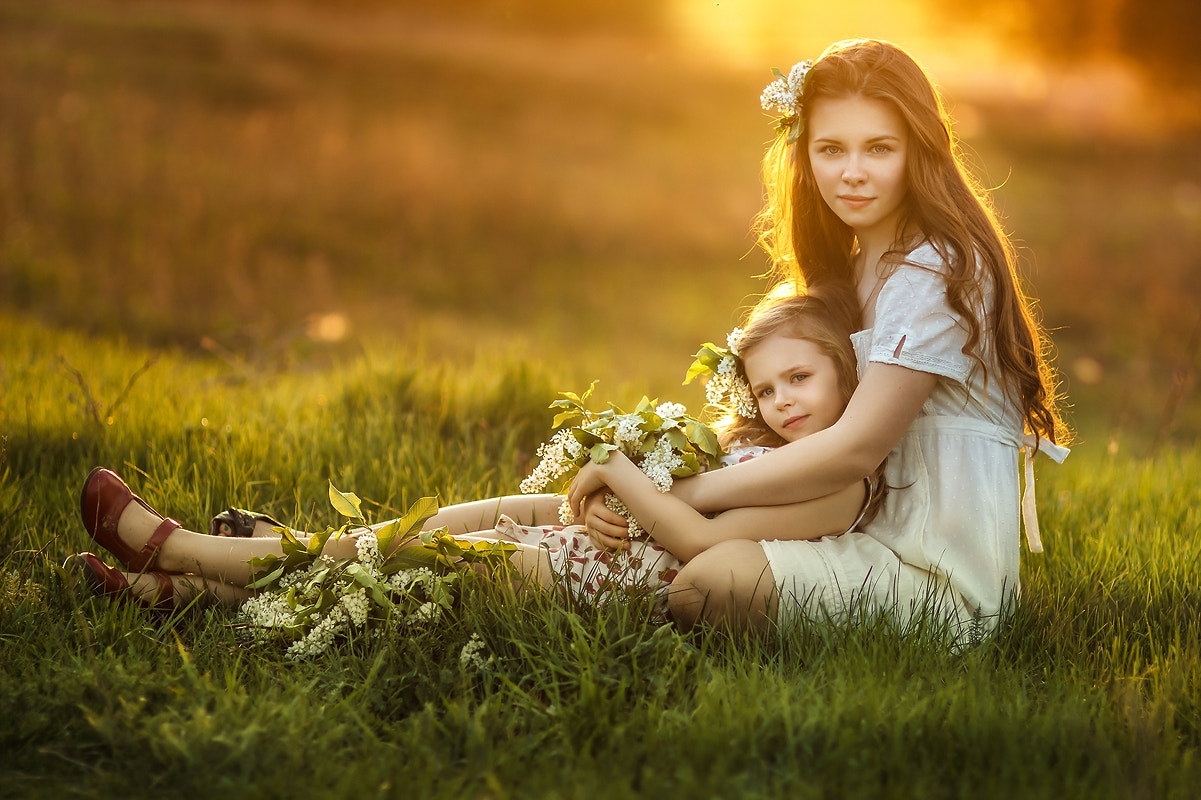 Sigma 85mm F1.4 EX DG HSM sample photo. Сёстры photography