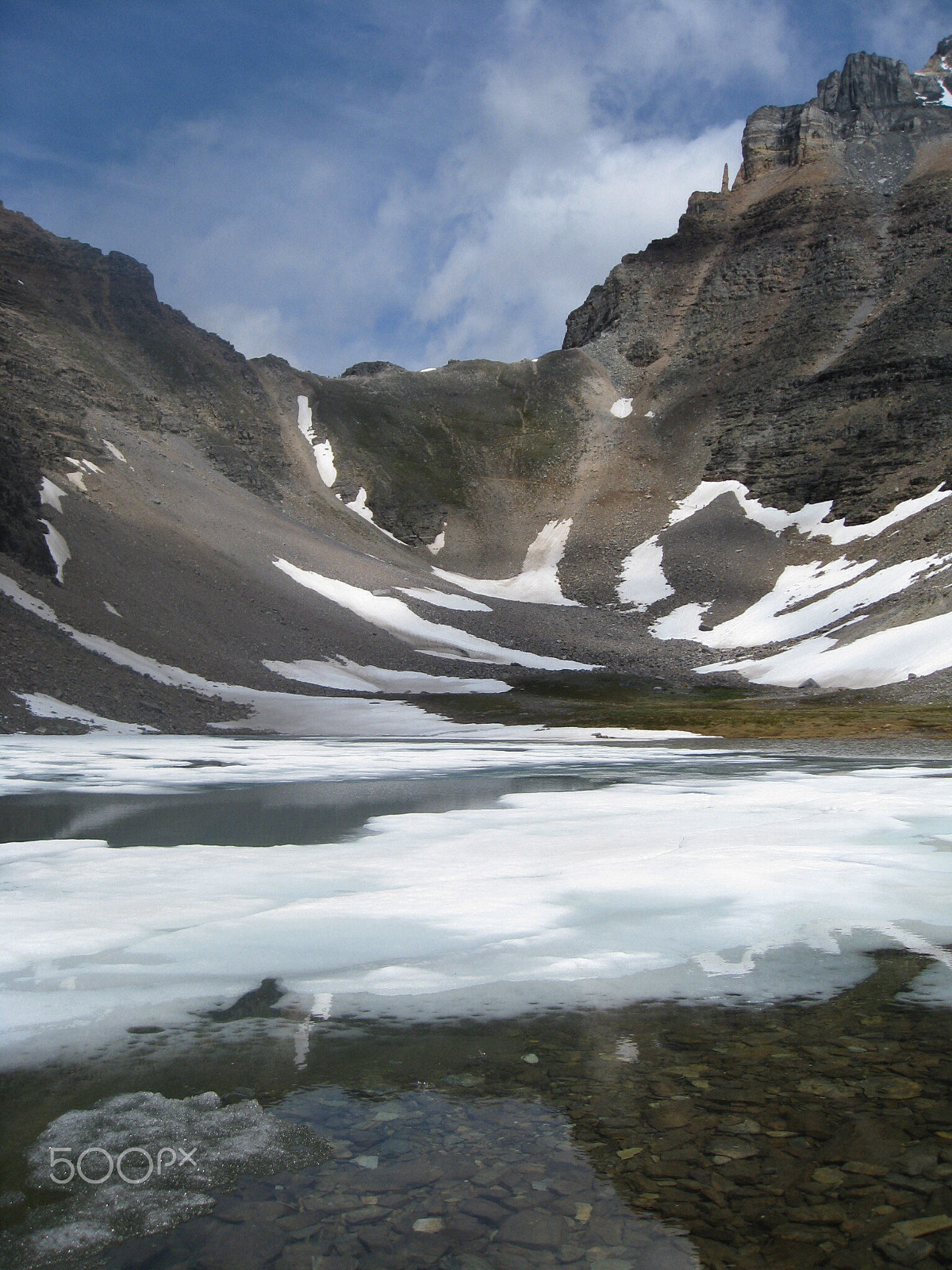 Canon POWERSHOT SD850 IS sample photo. Lake and snow. canadian rockies. photography