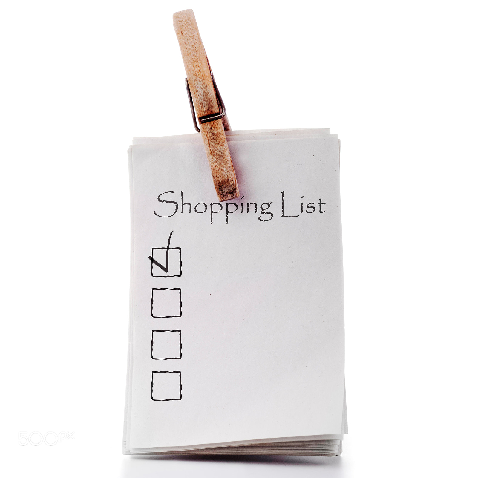 Nikon D200 + Nikon AF Micro-Nikkor 60mm F2.8D sample photo. Pinned memo shopping list isolated photography