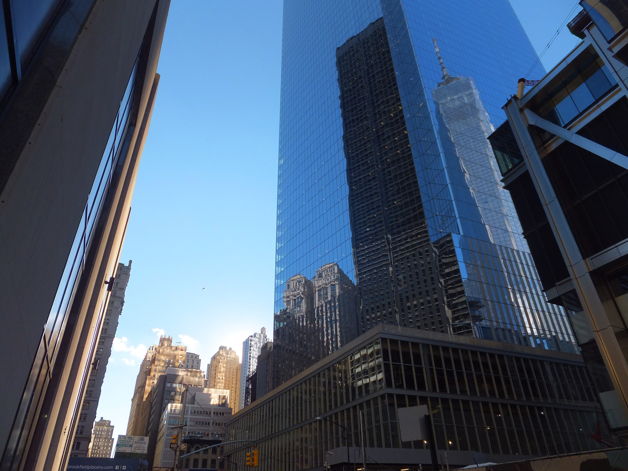 Fujifilm FinePix F600 EXR sample photo. Reflection of one world trade centre in constructi photography
