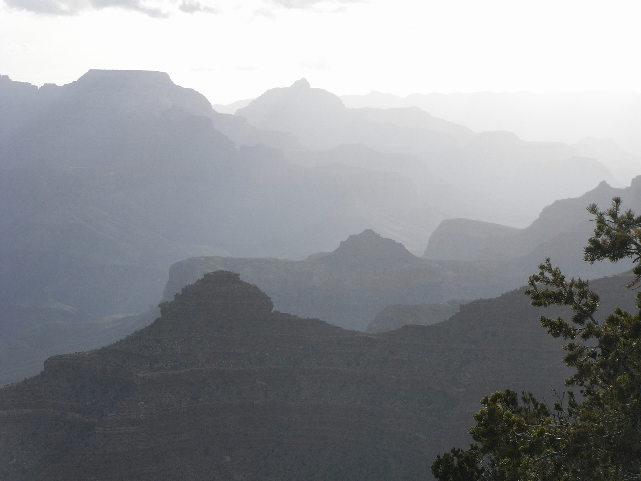 Ricoh Caplio R6 sample photo. Grand canyon sillhouette photography