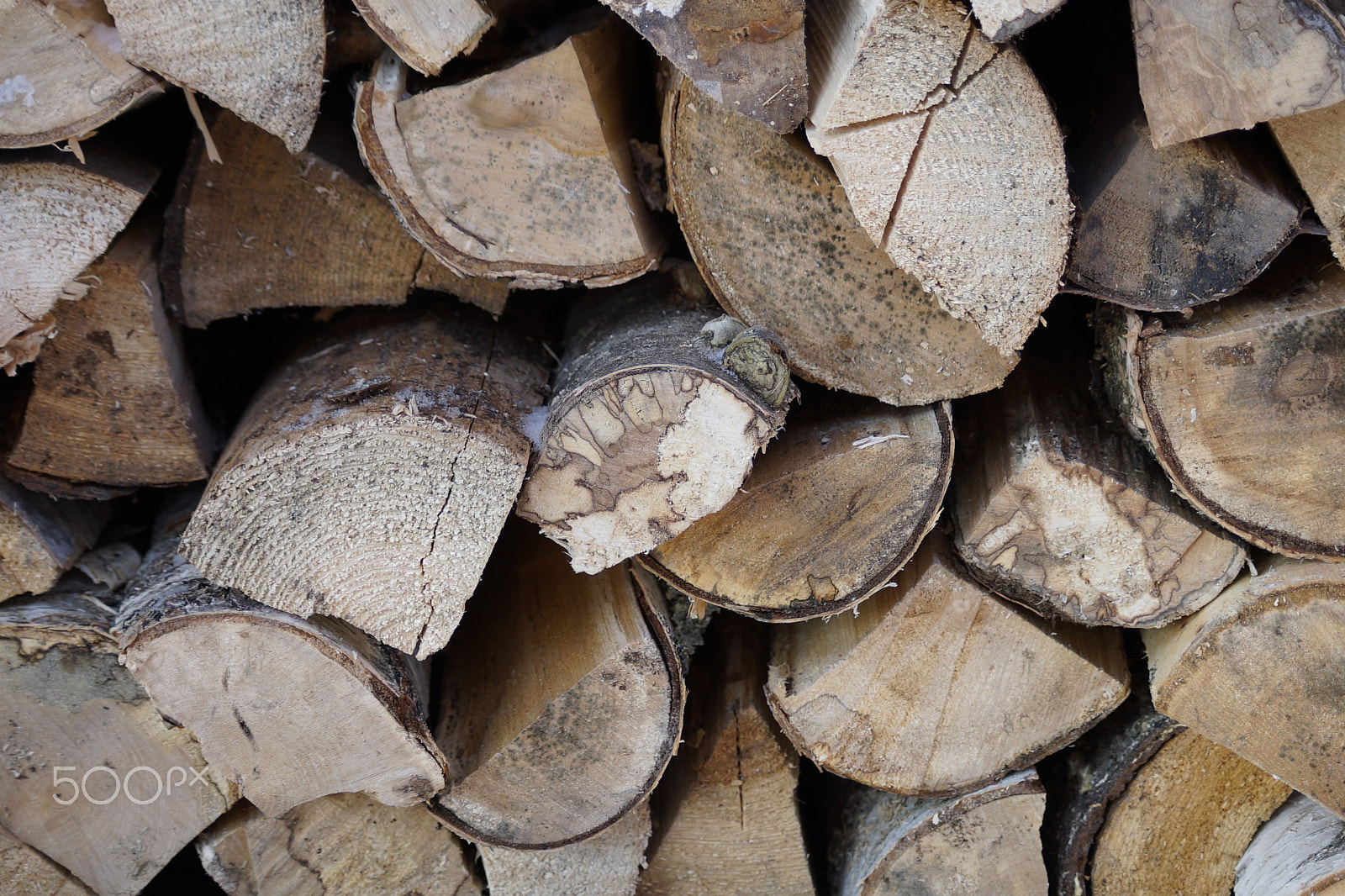 Sony DT 55-200mm F4-5.6 SAM sample photo. Broun colors of fuel wood photography