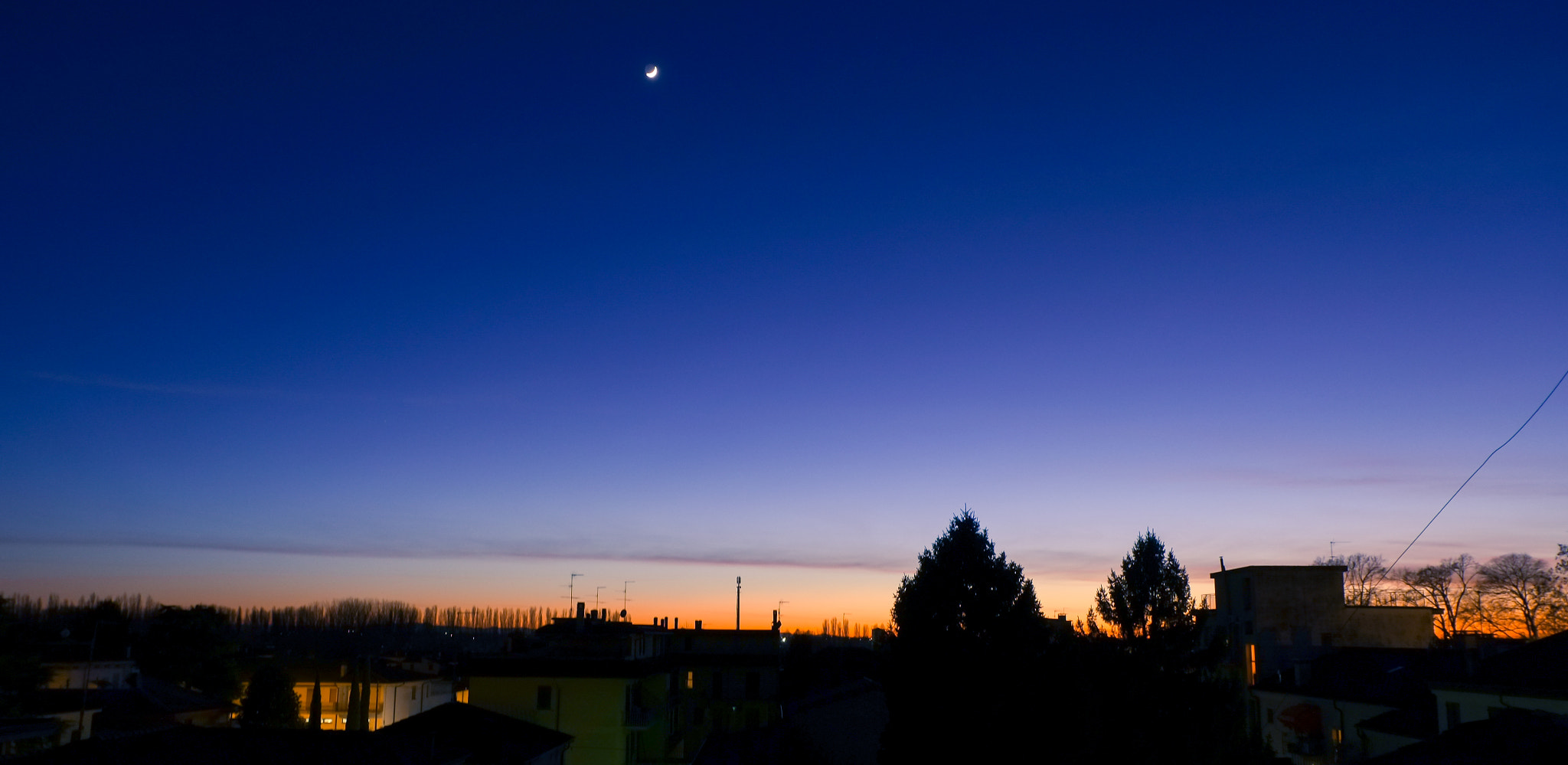 Fujifilm X-Pro1 + Fujifilm XC 16-50mm F3.5-5.6 OIS II sample photo. Sunset with a tree and the moon. photography